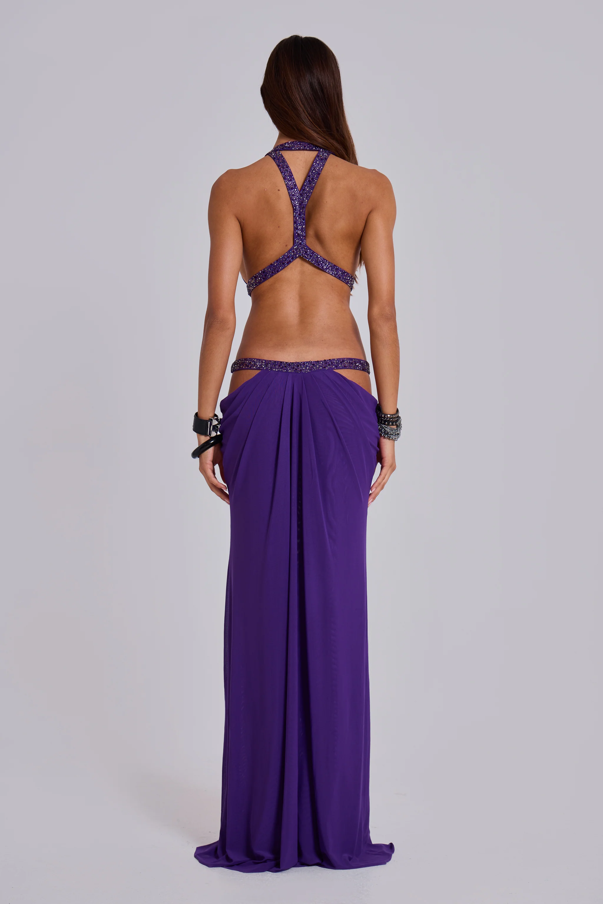 6AM Cut Out Maxi Dress in Violet - Image 6