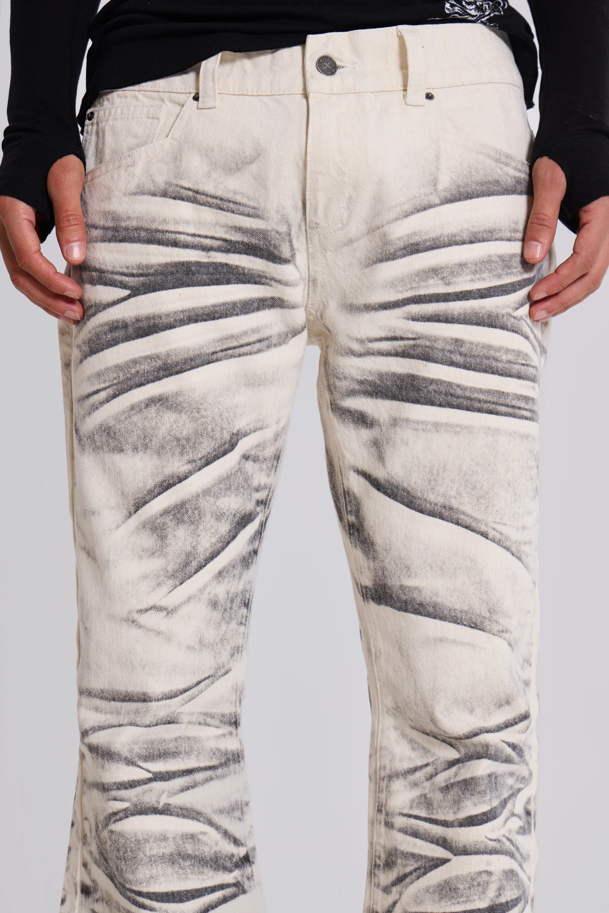 Arctic White Drift Bootcut Jeans - Image 6