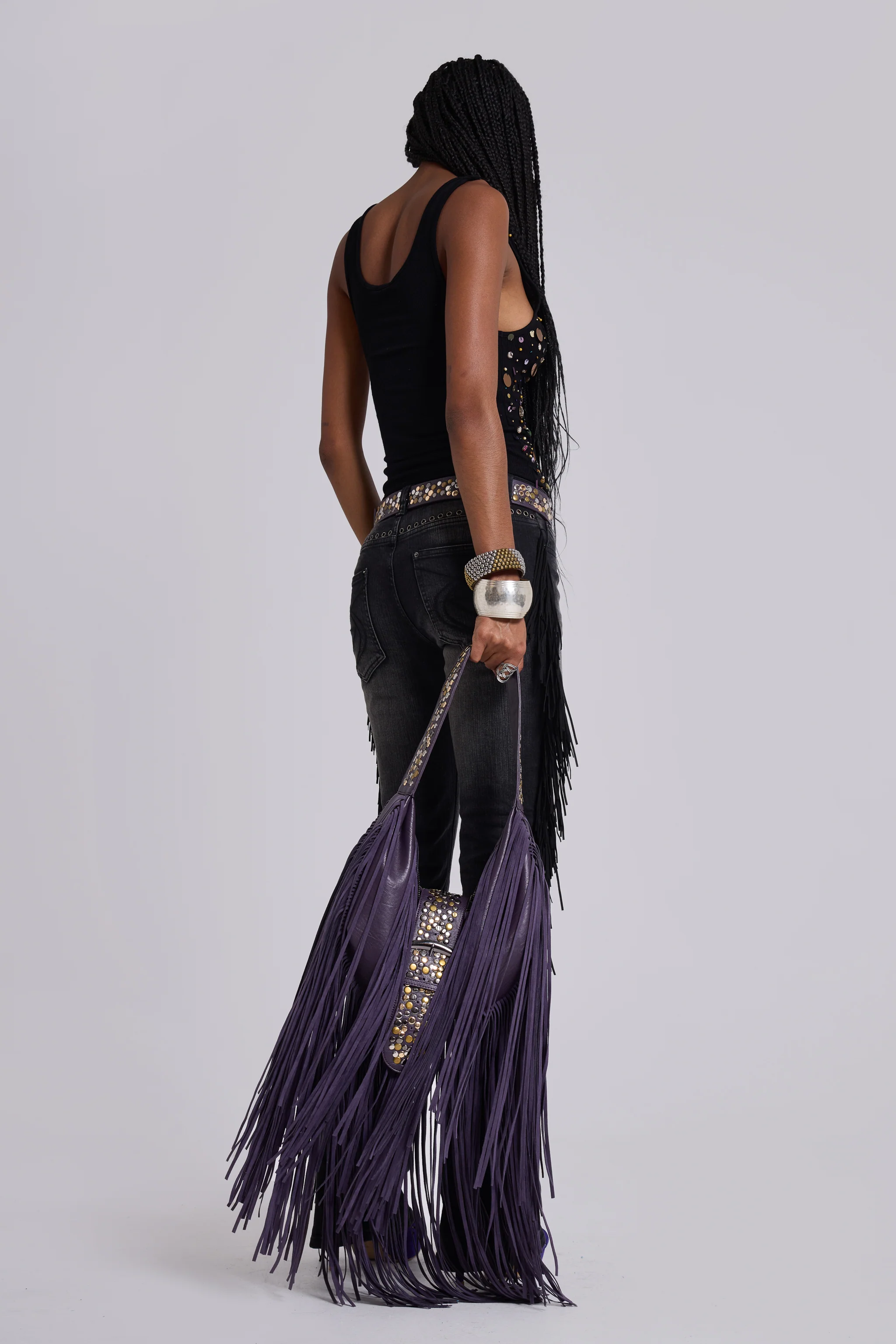 Addison Sequin Vest Top in Midnight - Image 7