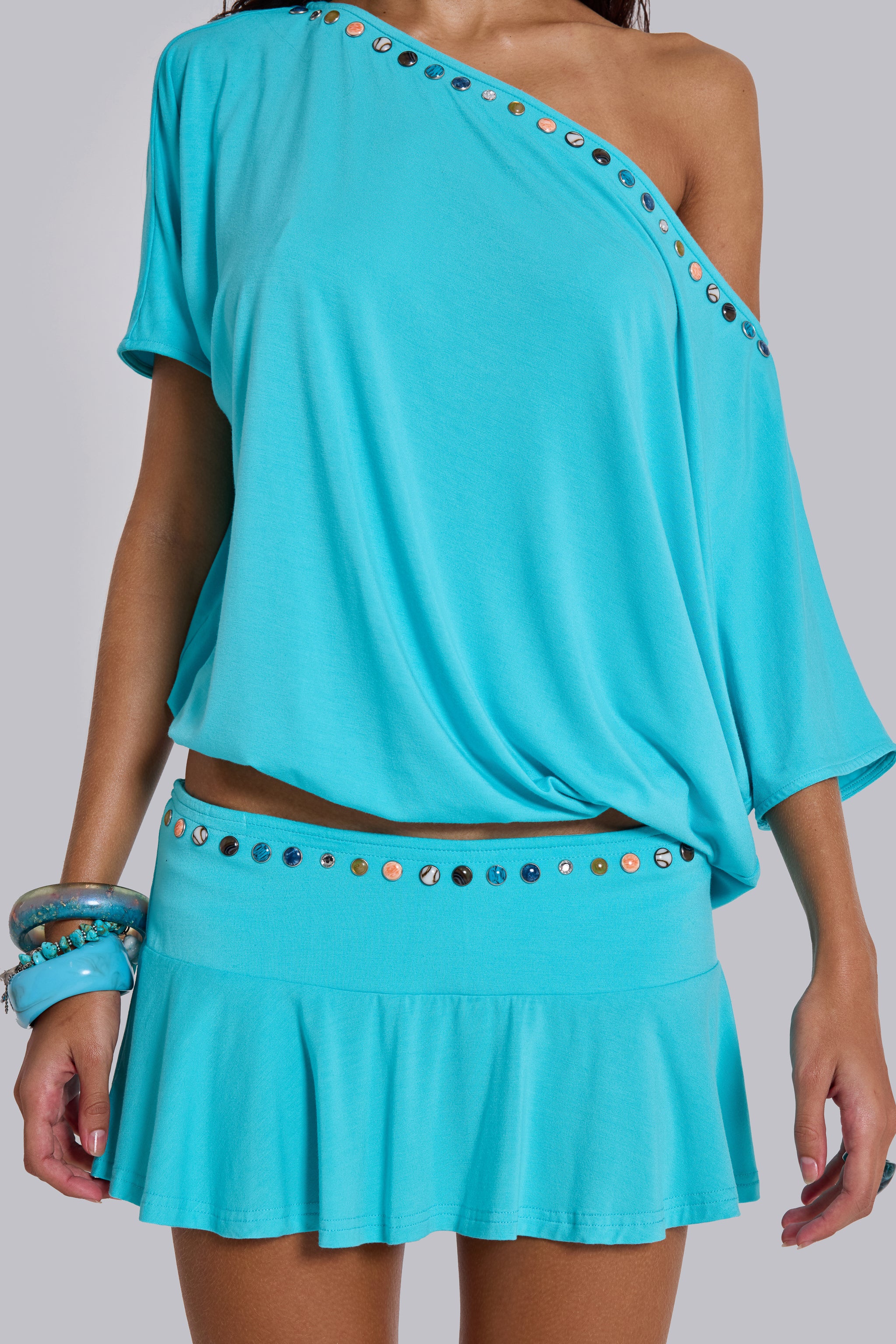 Azurae Studded Mini Skort - Image 6