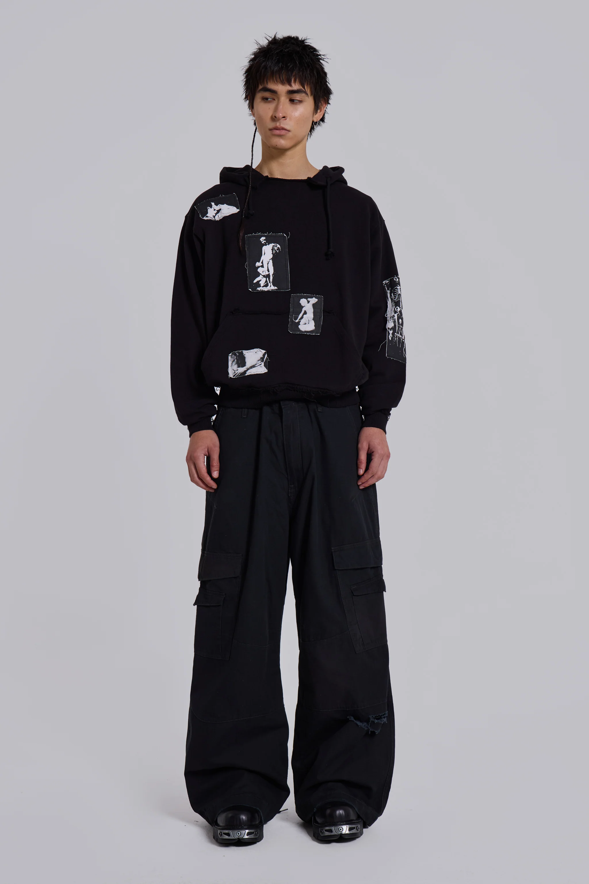 Black Devoted Patch Hoodie - Image 2