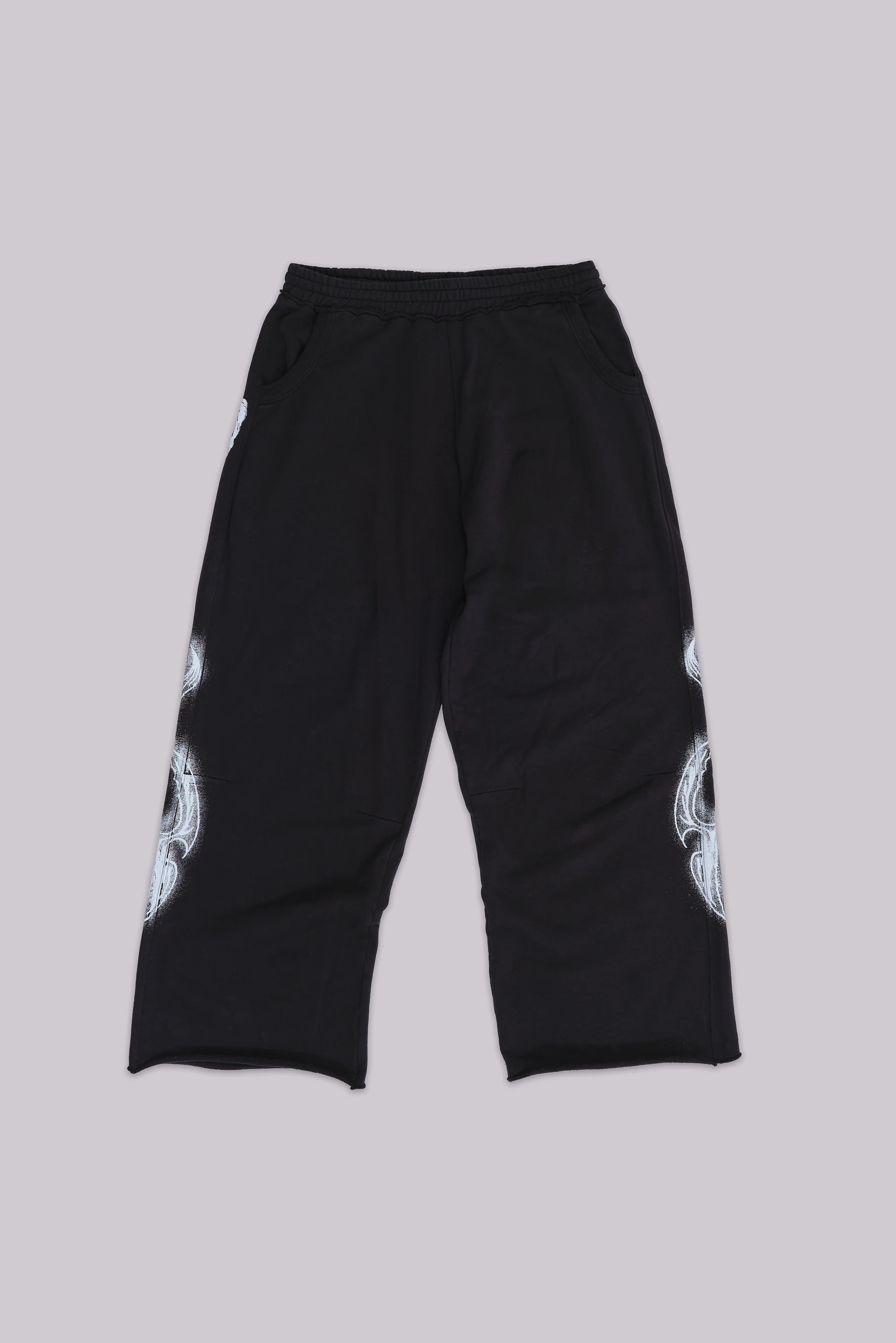 Black Gothic Print Baggy Monster Joggers - Image 9