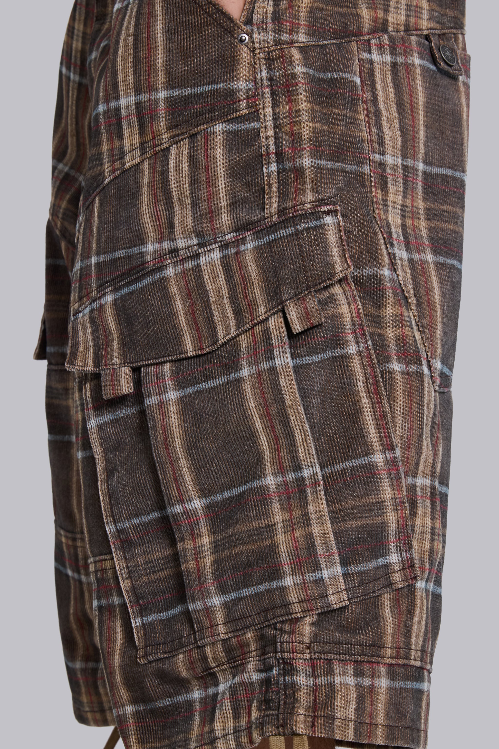 Brown Check Cadet Shorts - Image 10