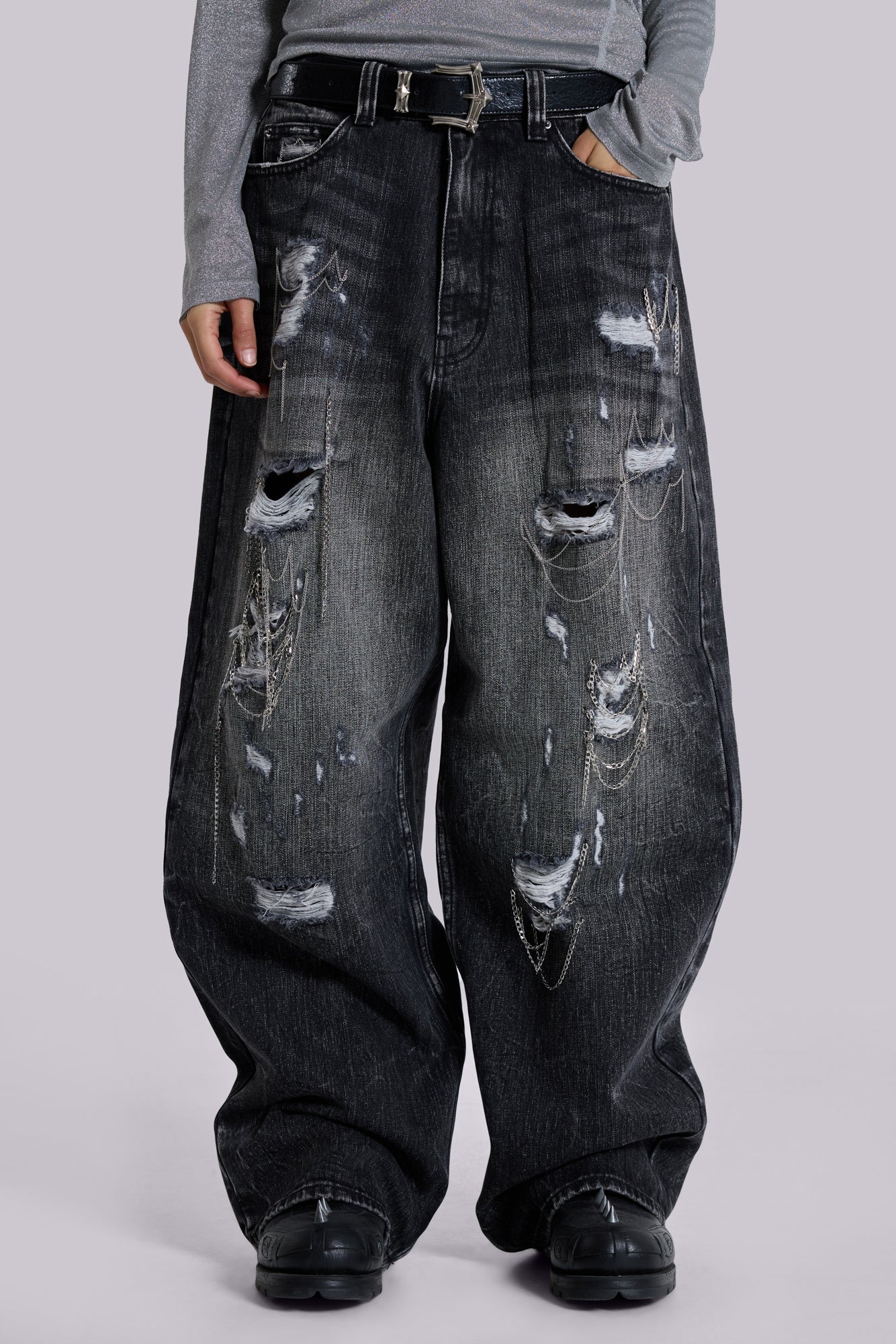 Chain Distressed XL Colossus Jeans - Image 2