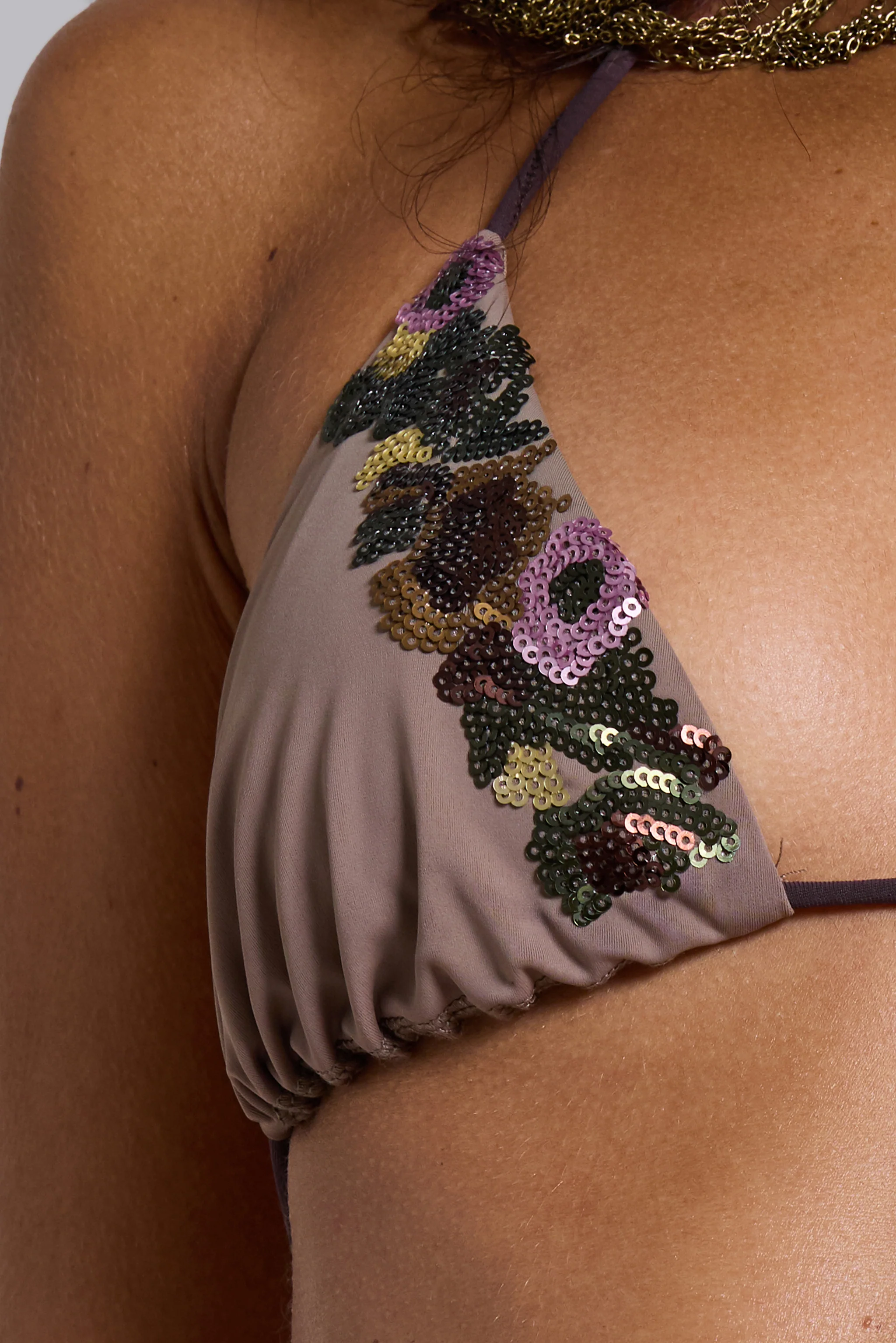 Dalya Sequin Triangle Bikini Top - Image 5