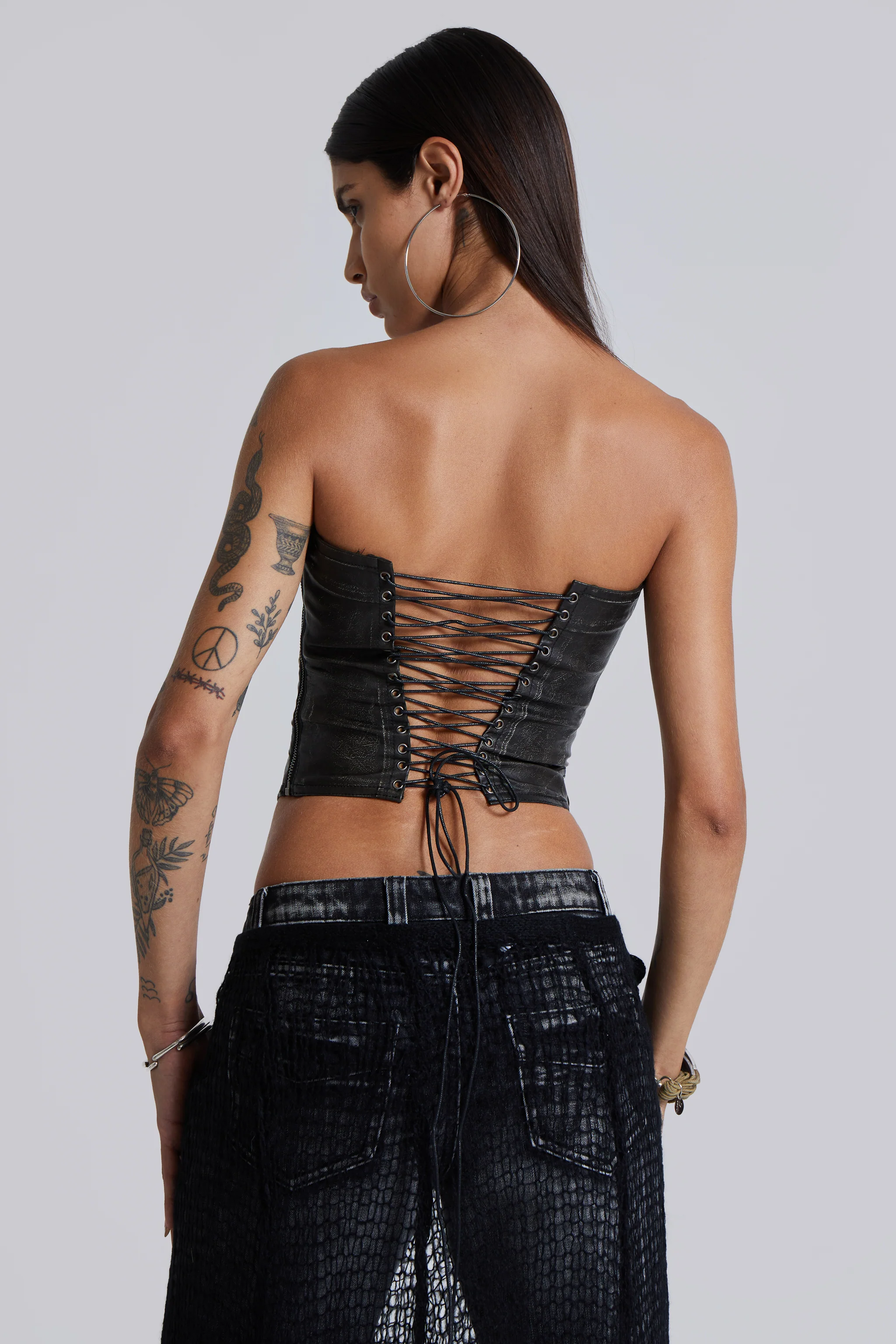 Ash Faux Leather Corset - Image 4