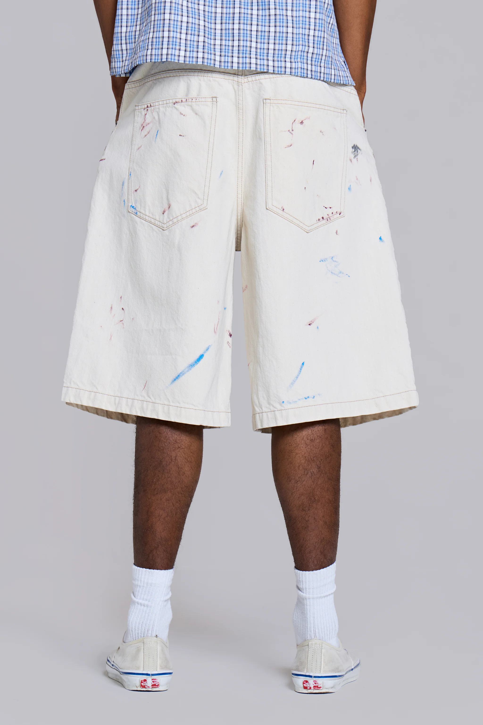 Ecru Paint Colossus Jorts - Image 5