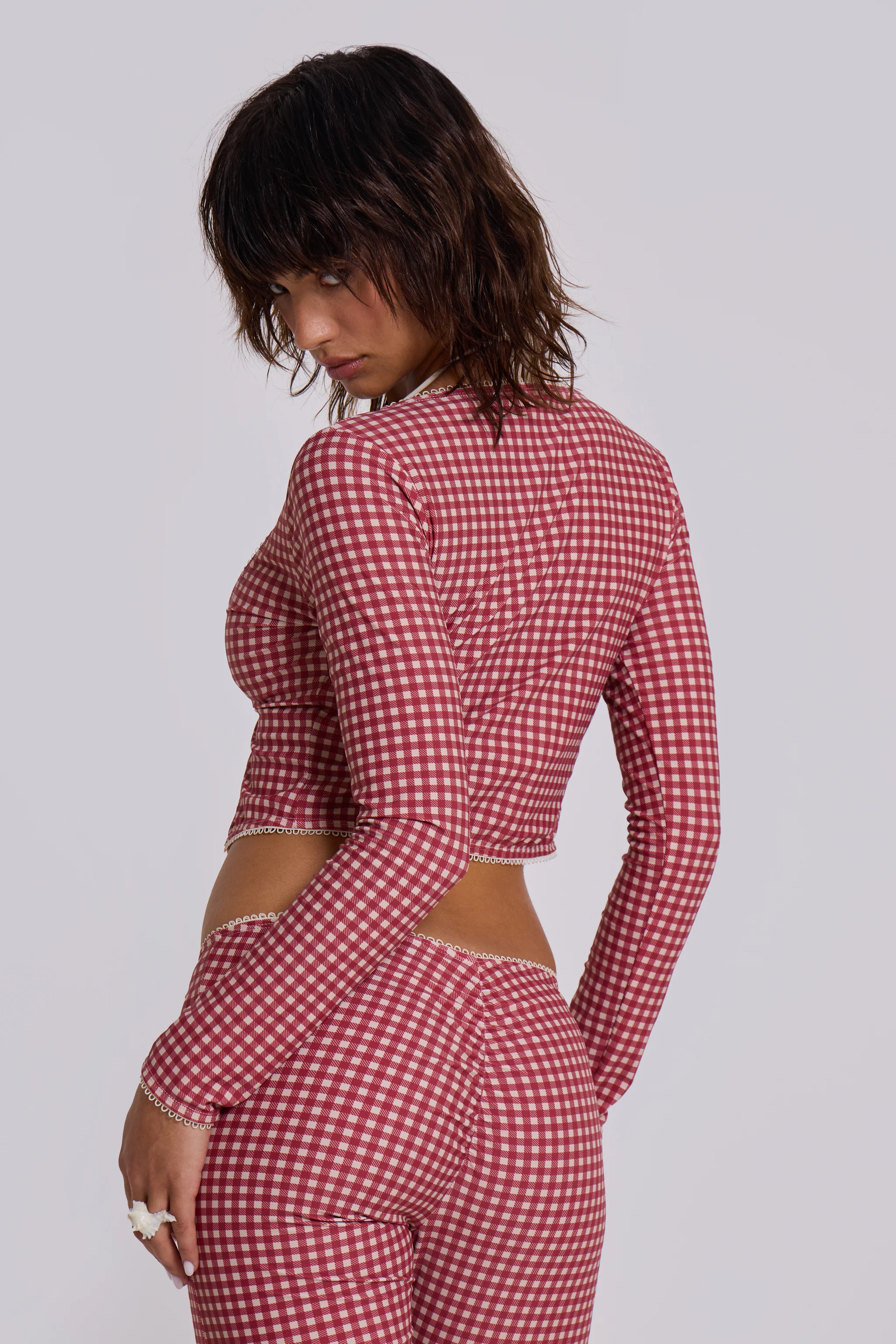 Freda Gingham Swim Capri Trousers - Image 14