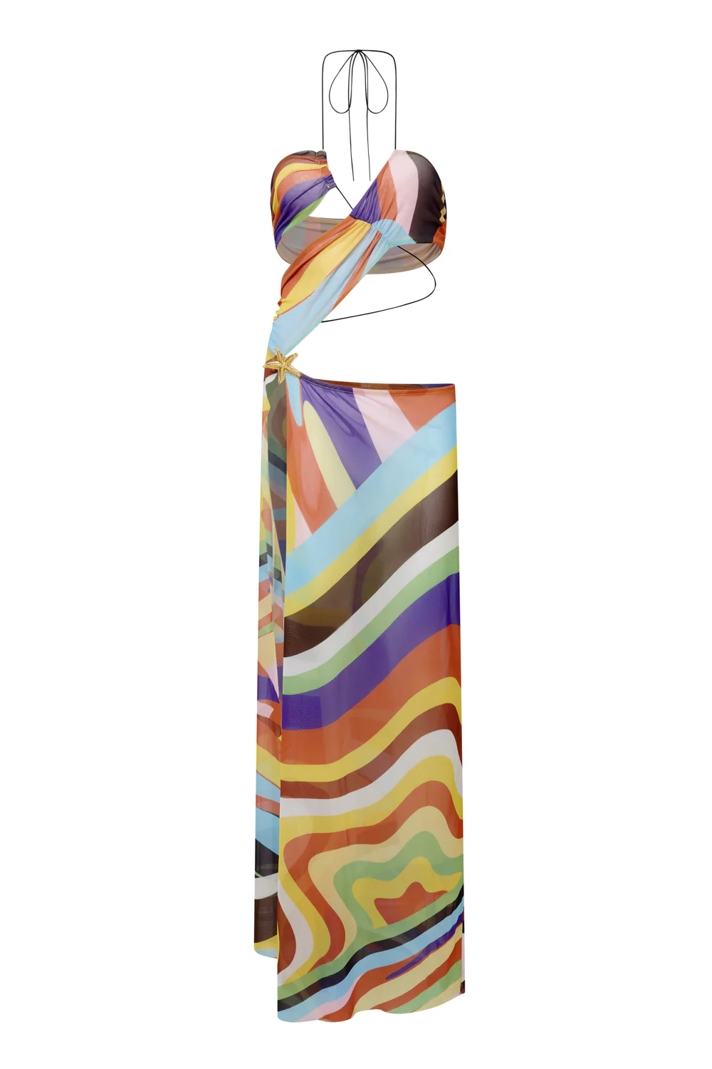 Oliana Draped Maxi Dress - Image 7