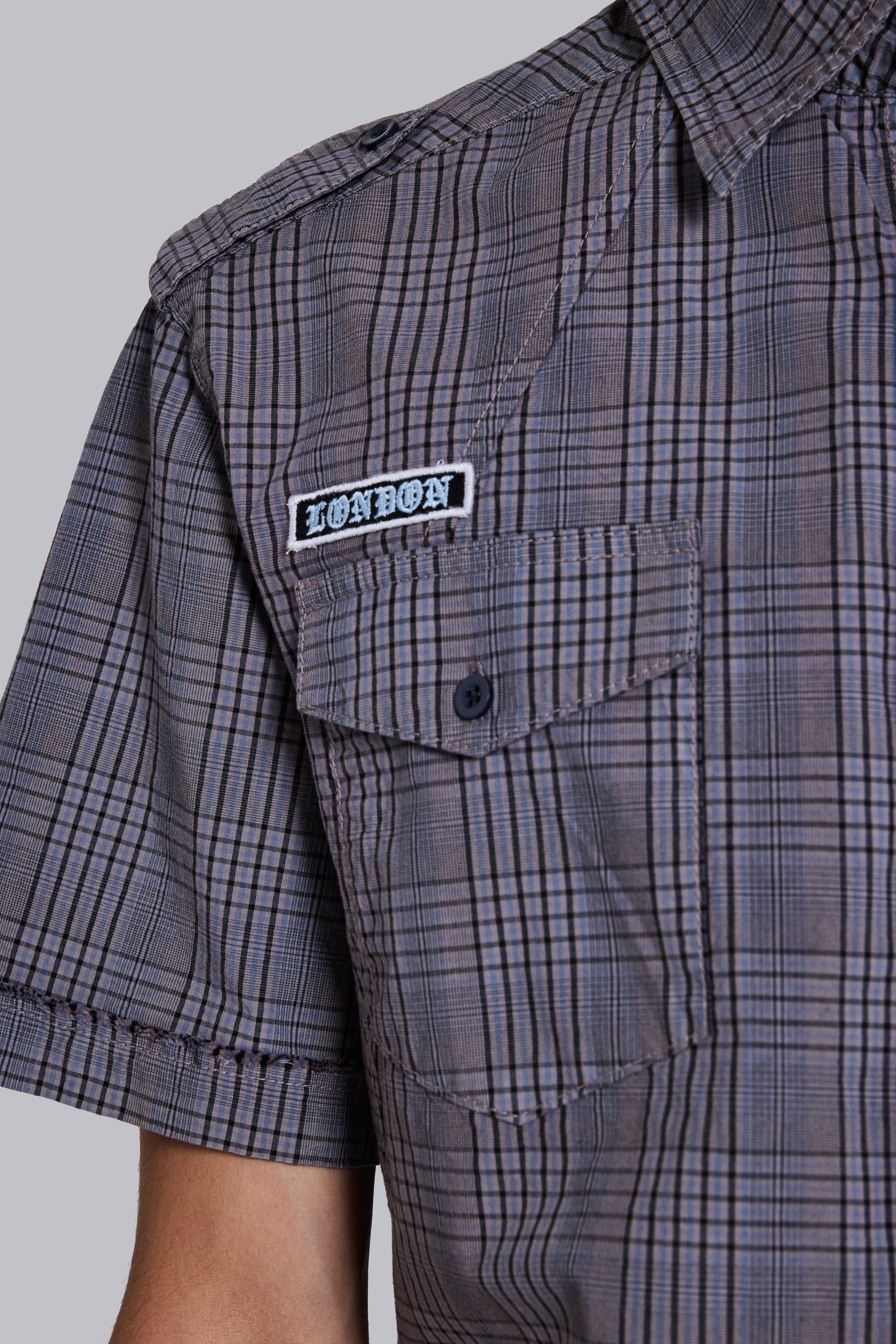 Grey Check Scout Shirt - Image 11