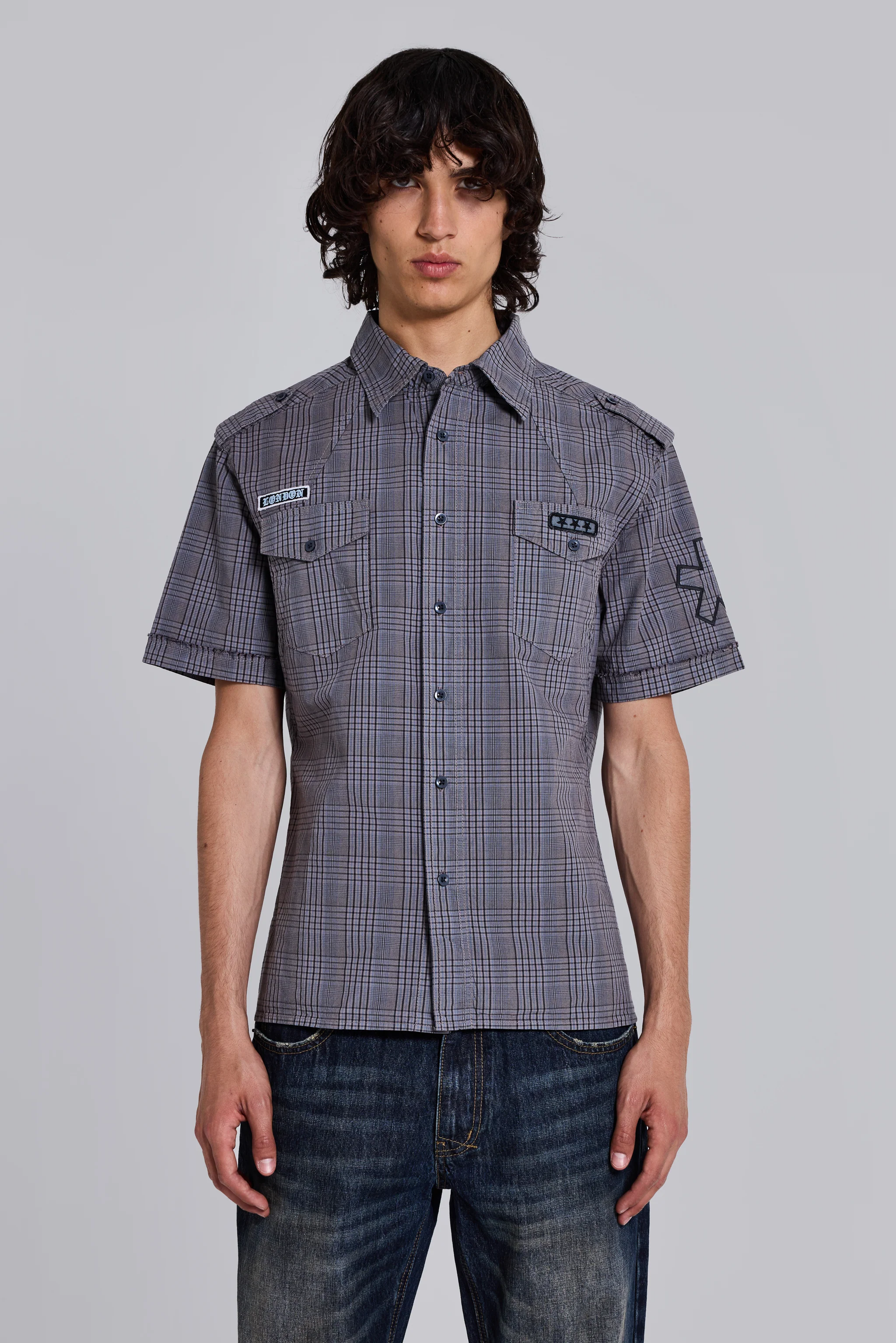 Grey Check Scout Shirt - Image 5