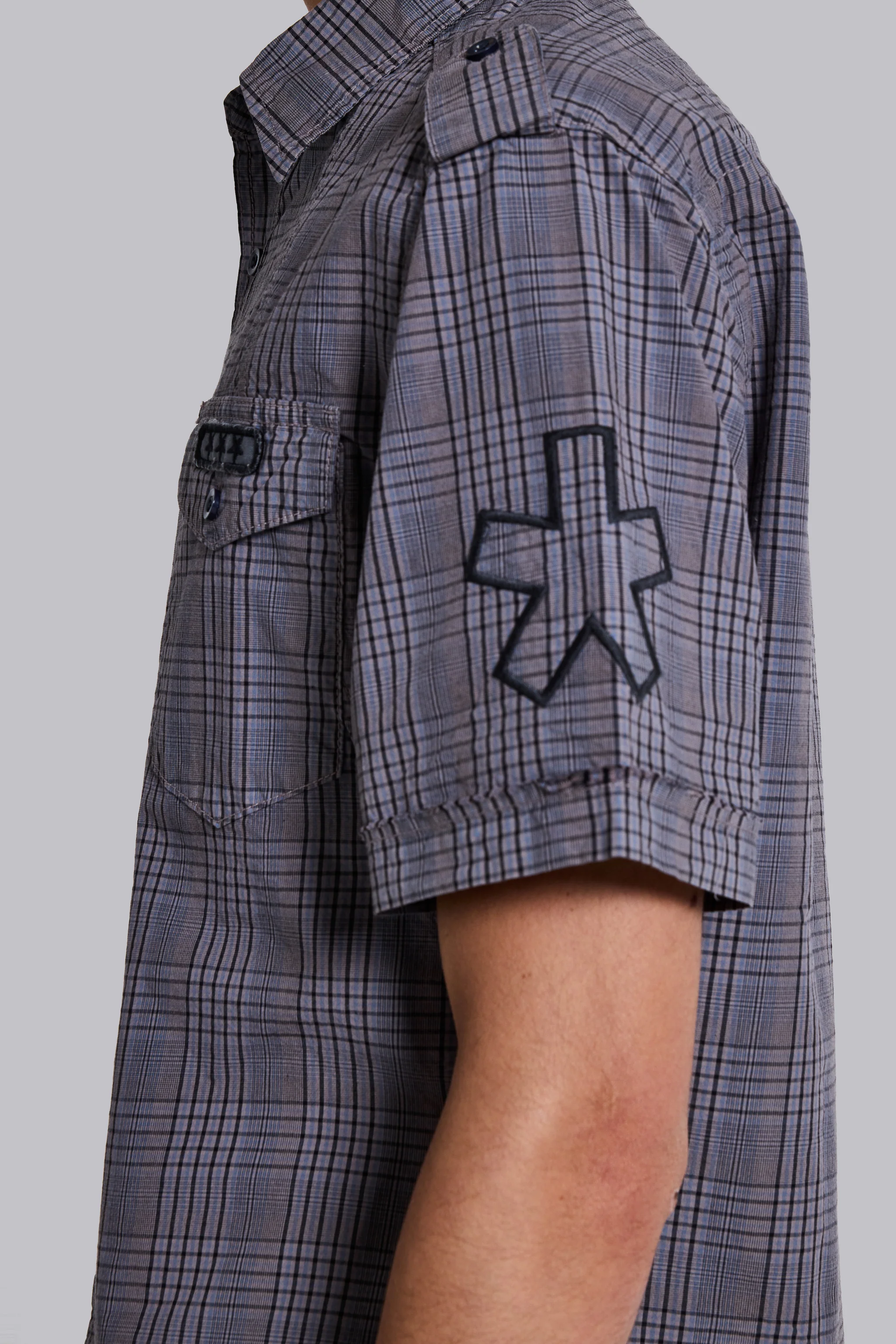 Grey Check Scout Shirt - Image 6