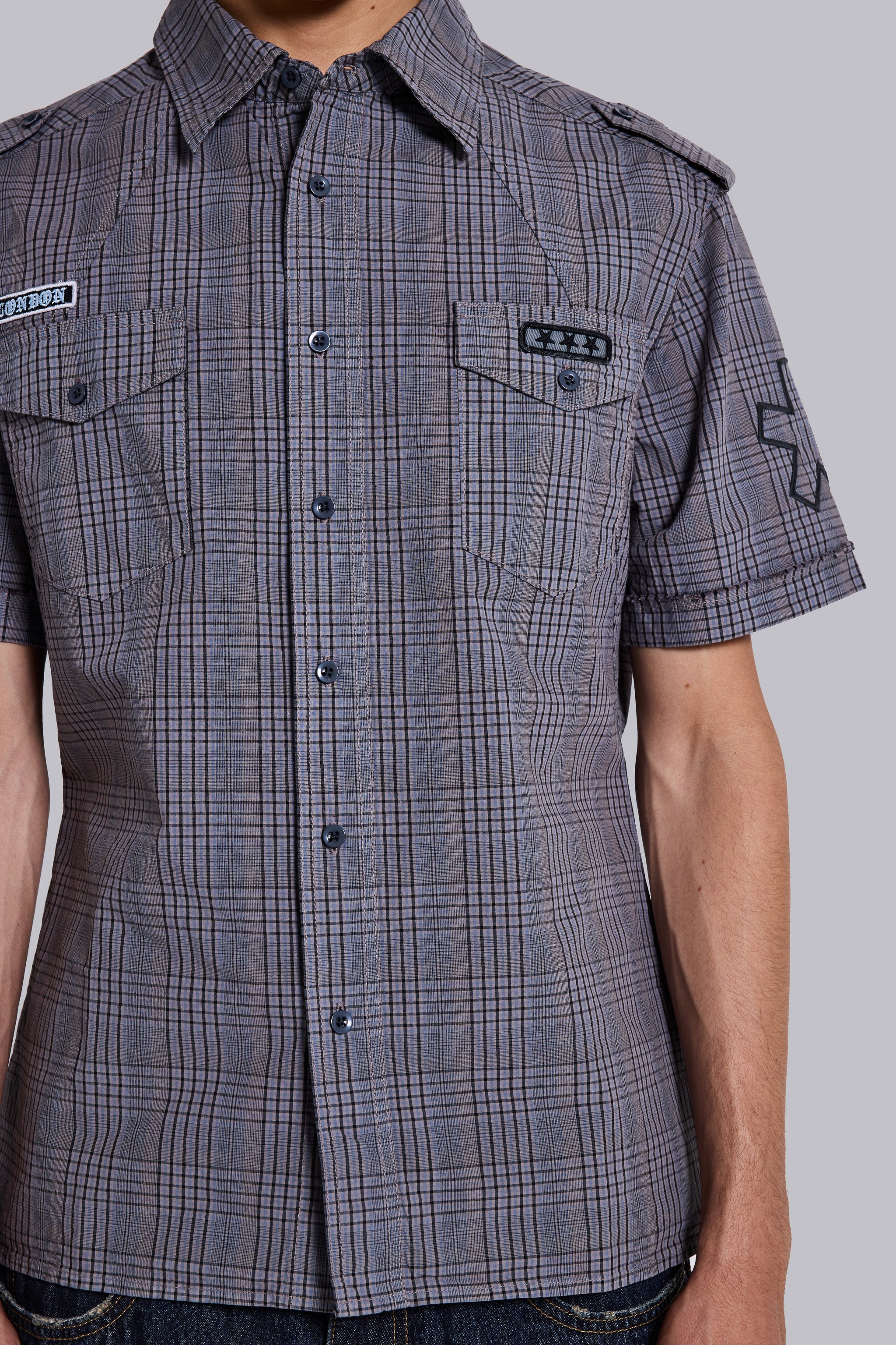Grey Check Scout Shirt - Image 8