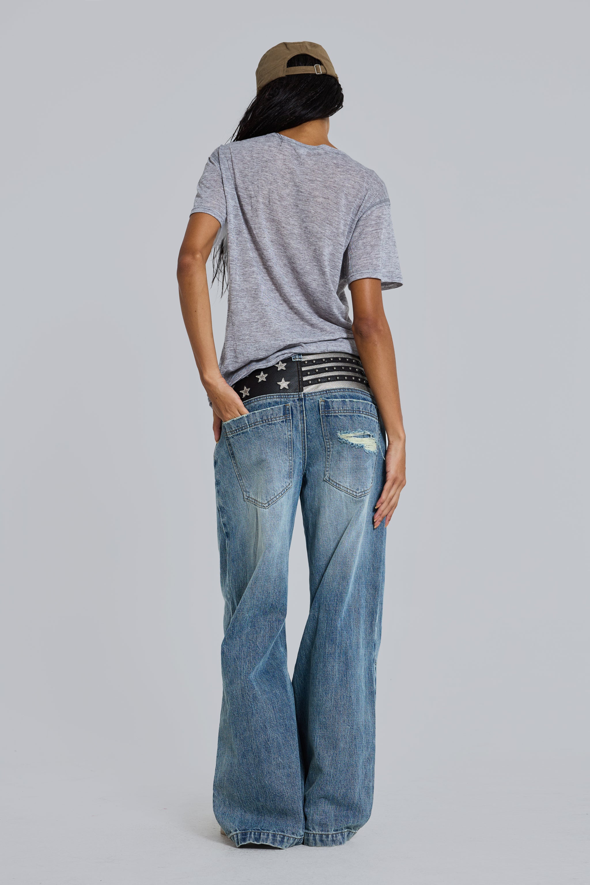 Grey Marl Haze Henley T-Shirt - Image 5