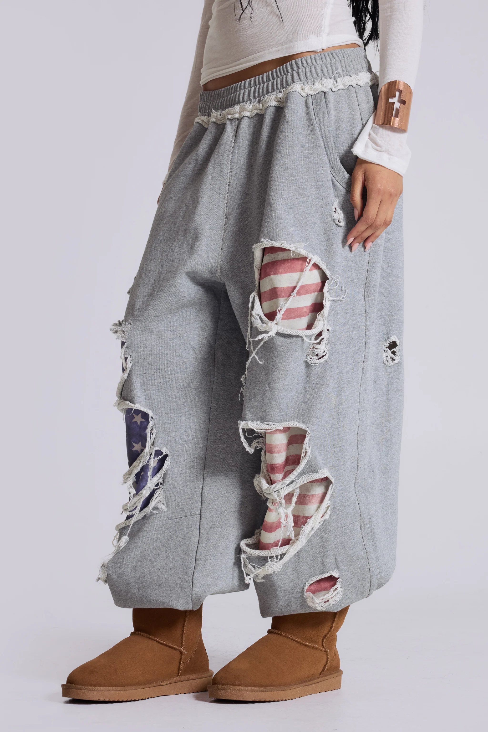 Stars and Stripes Distressed Monster Joggers - Image 4