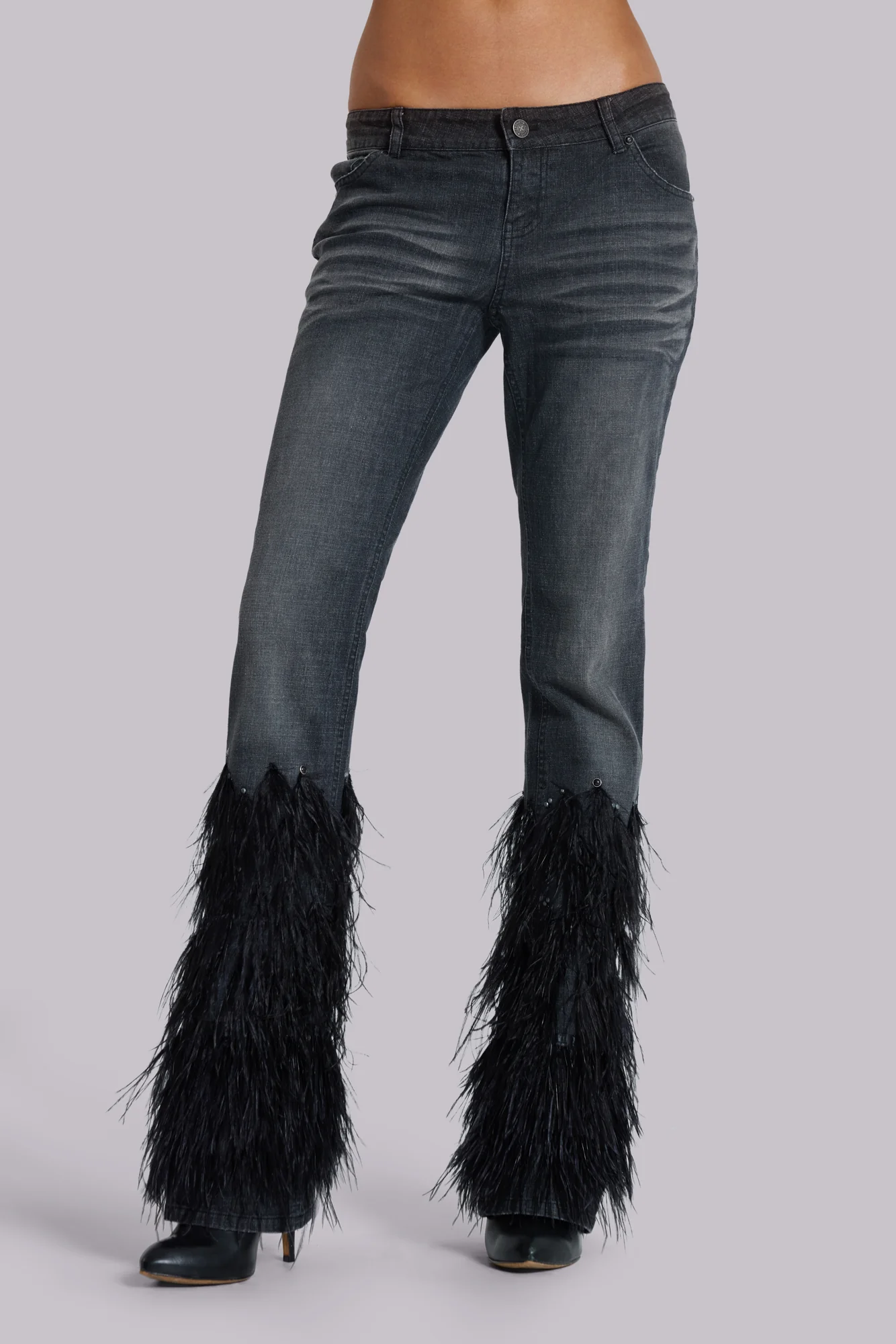 Heron Bootcut Cooper Jeans with Feathers - Image 4