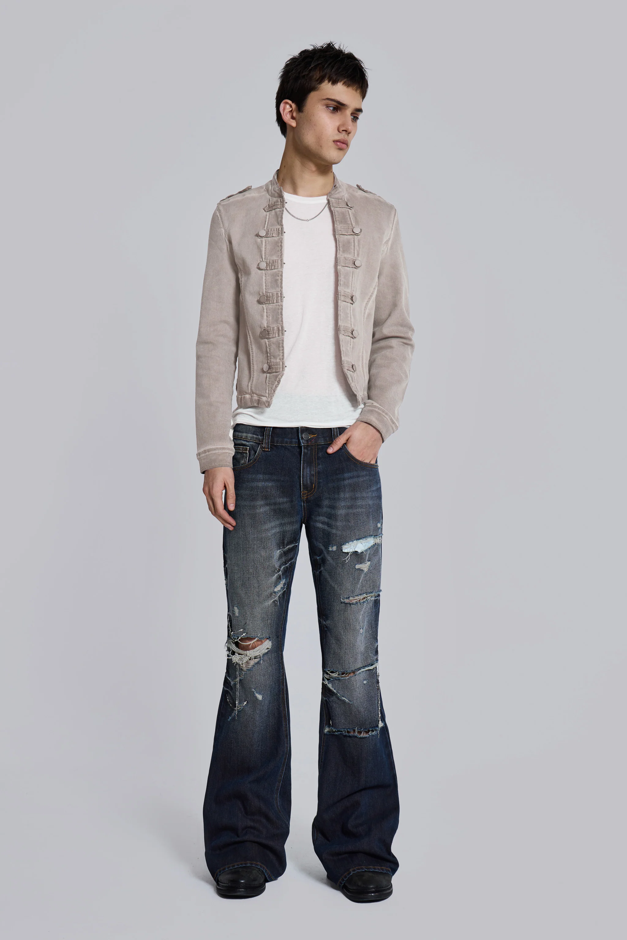 Rebel Military Jacket in Clay - Image 3
