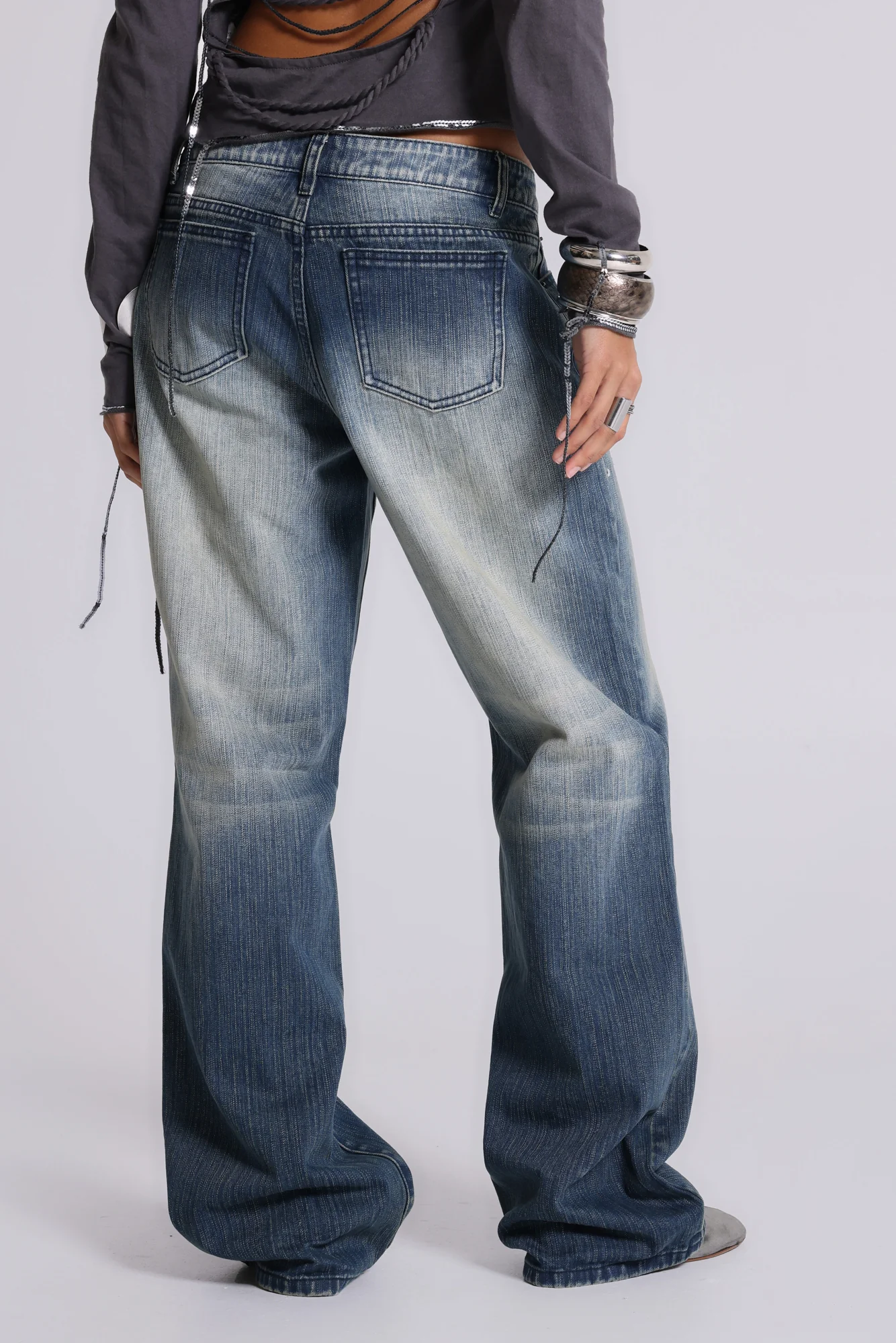 Hunter Loose Straight Leg Jeans with Mirrors - Image 6
