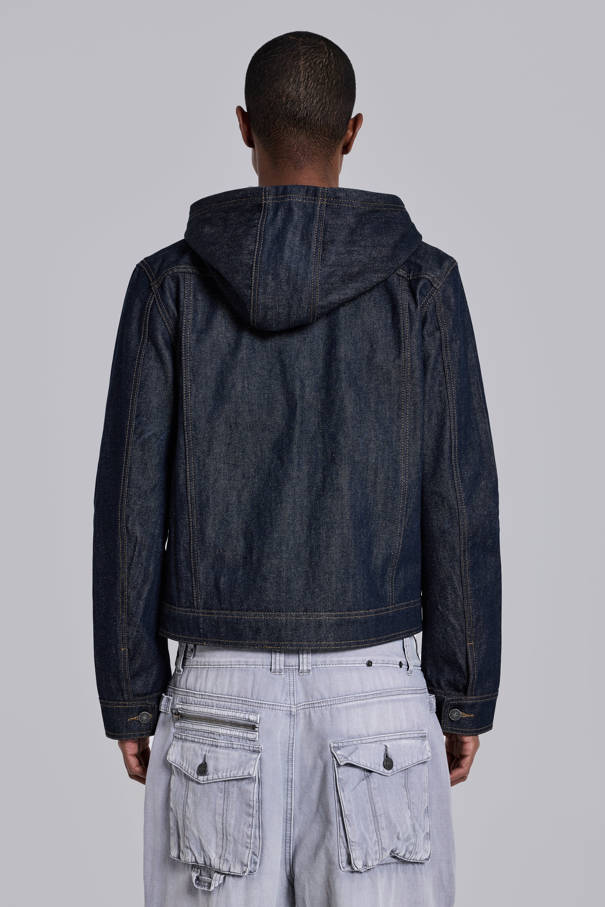 Indigo Bedrock Denim Jacket - Image 9