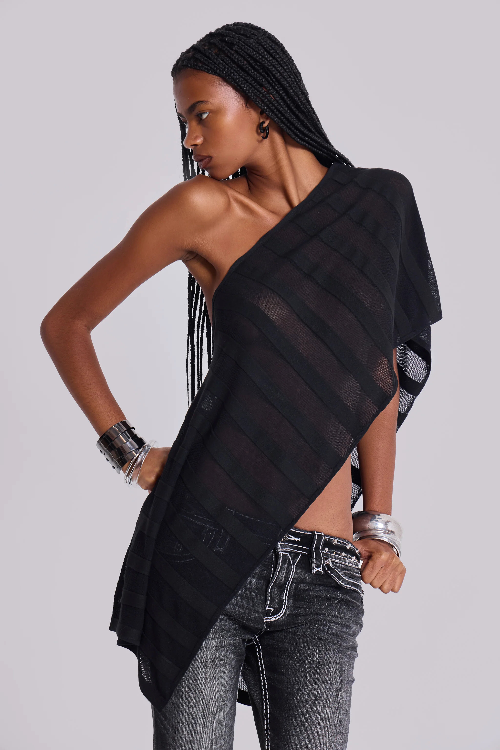 Infinity Multiway Cape in Noir - Image 3