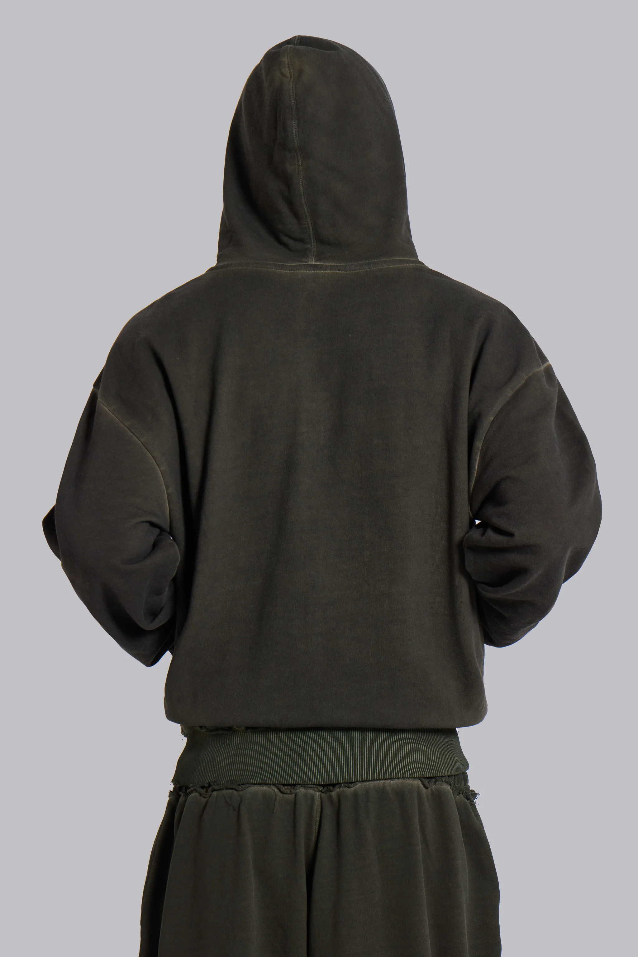 Khaki Oversized Monster Hoodie - Image 7
