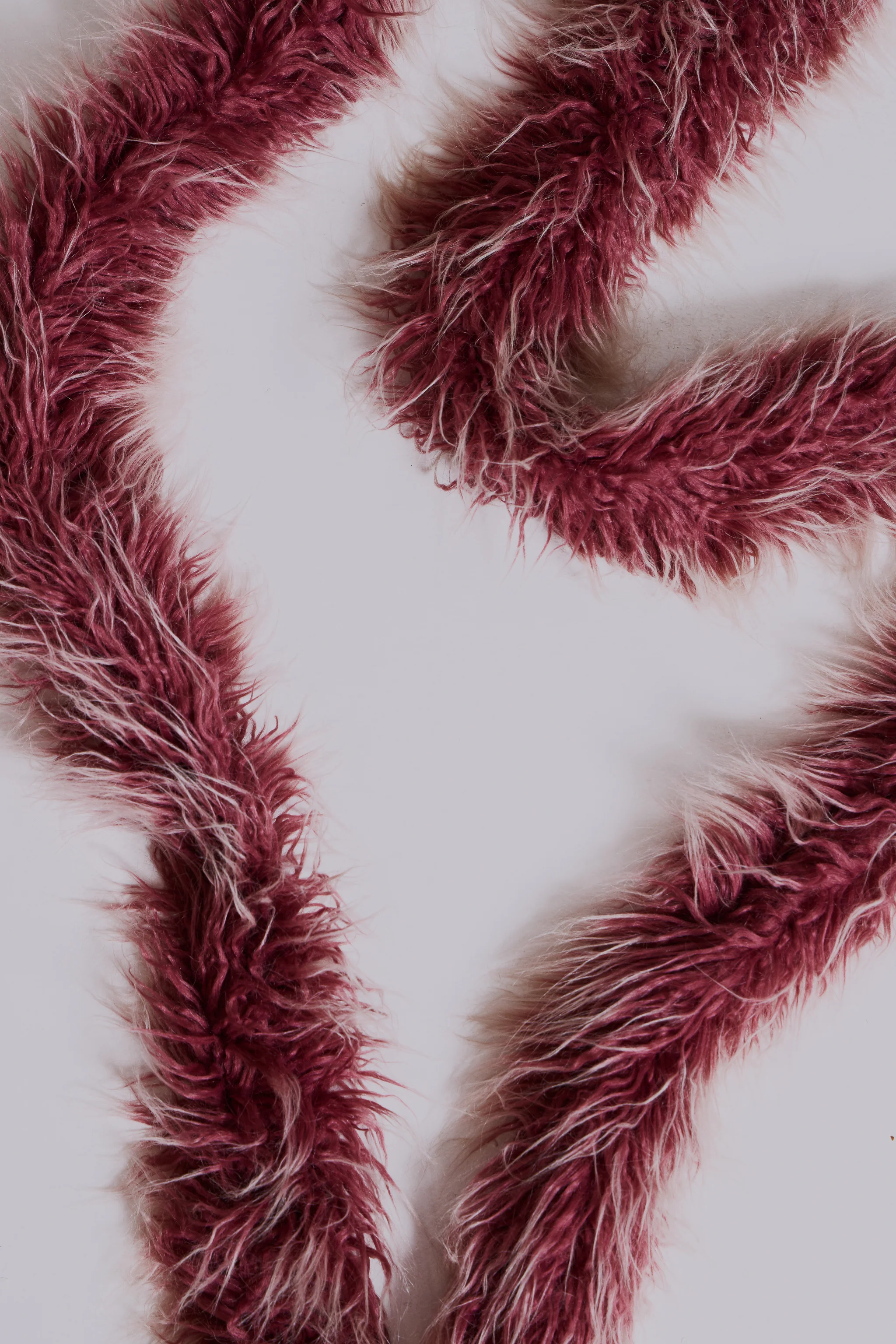 Leonie Faux Mongolian Fur Scarf in Quartz - Image 5