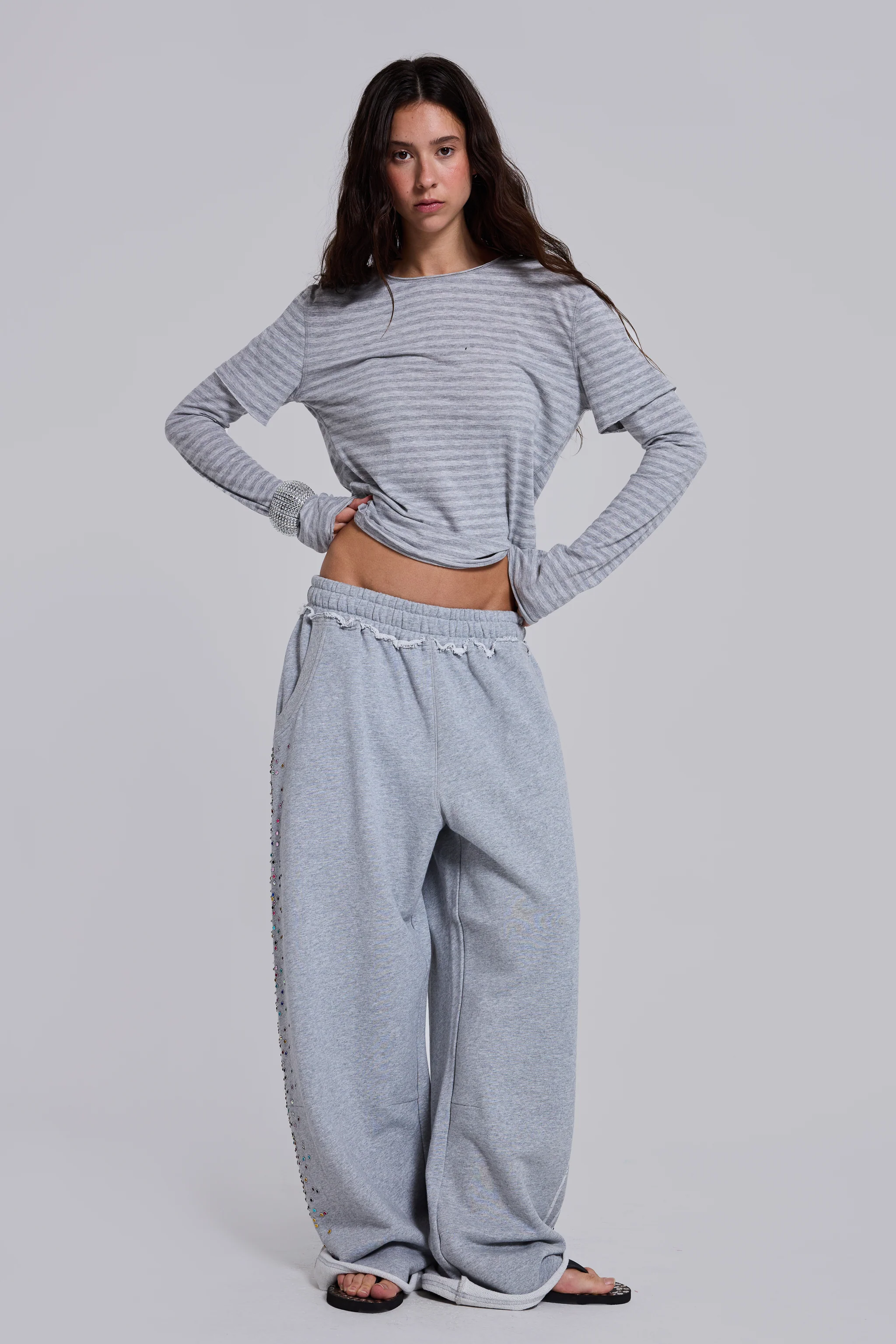 Line Double Layer Long Sleeve Top - Image 6