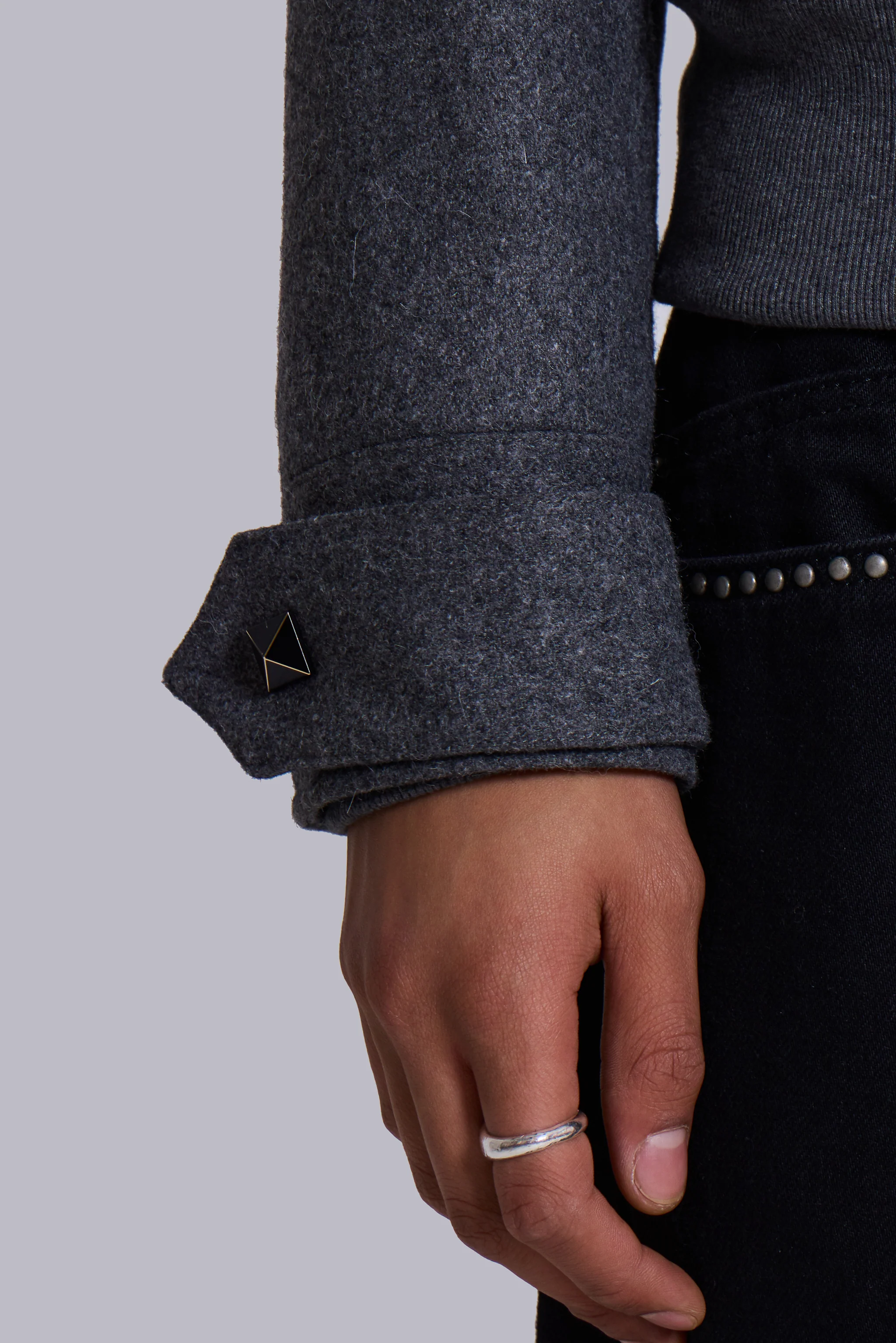 Marl Military Hooded Jacket - Image 9