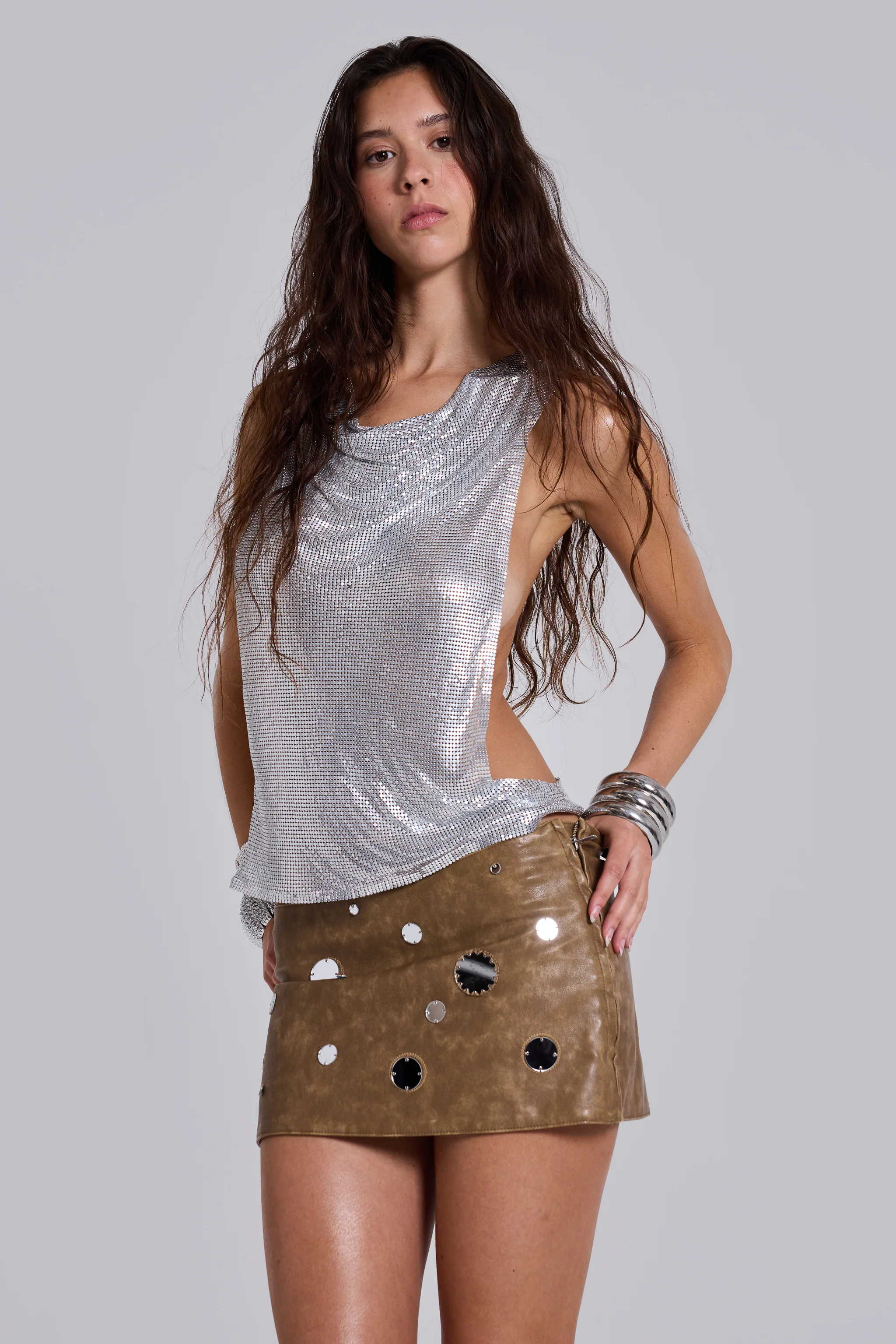 Mirielle PU Leather Mini Skirt - Image 11