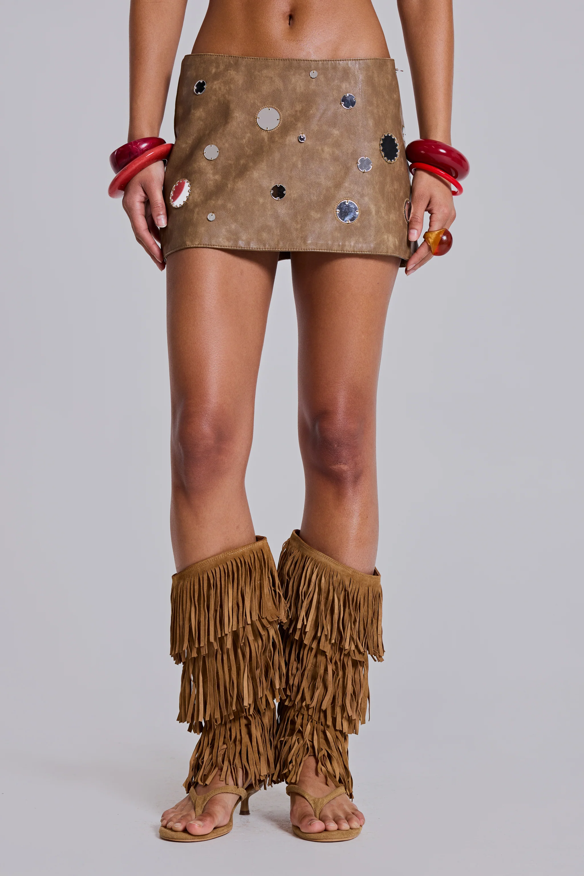 Mirielle PU Leather Mini Skirt - Image 4