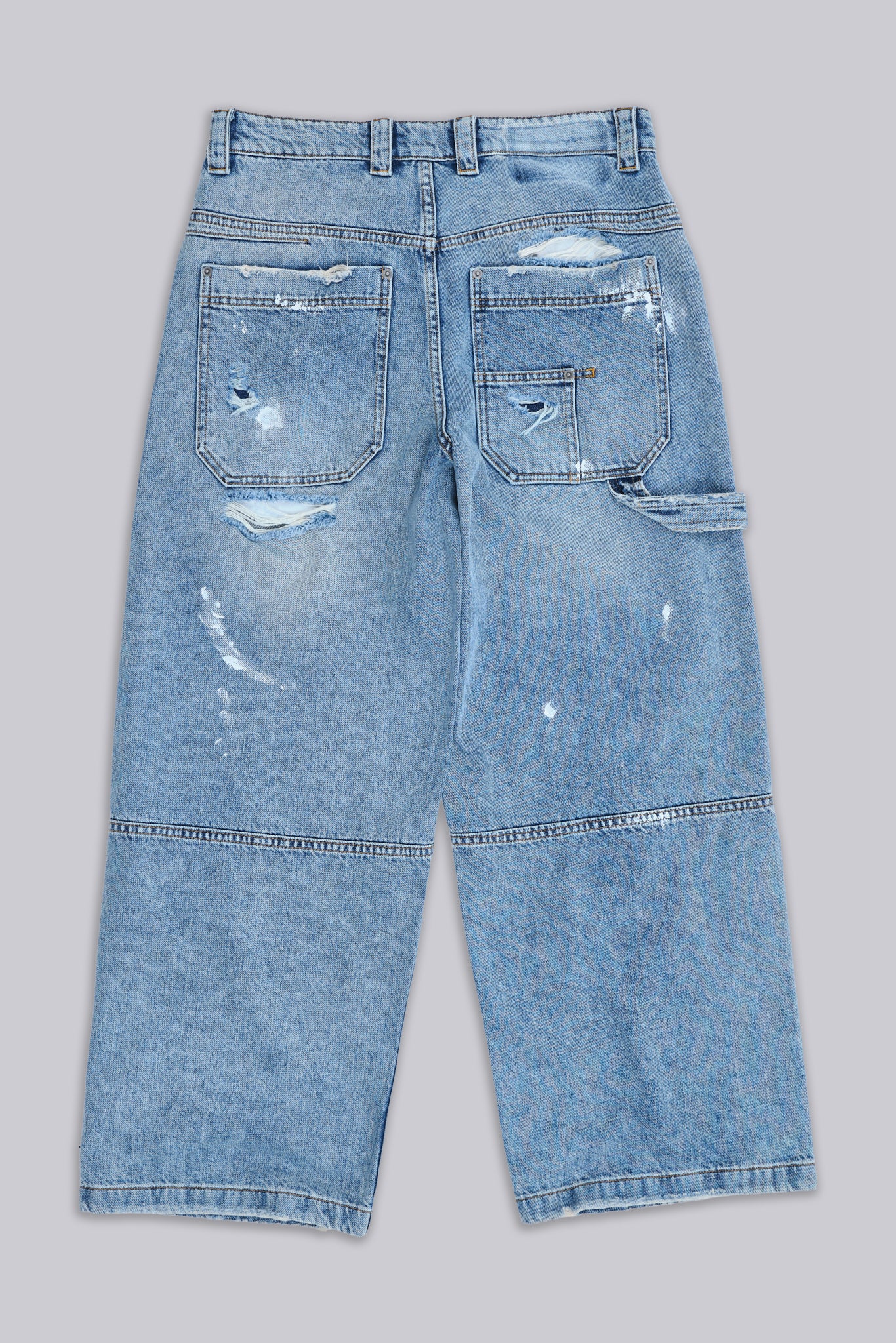 Blue Vintage Distressed Carpenter Jeans - Image 7