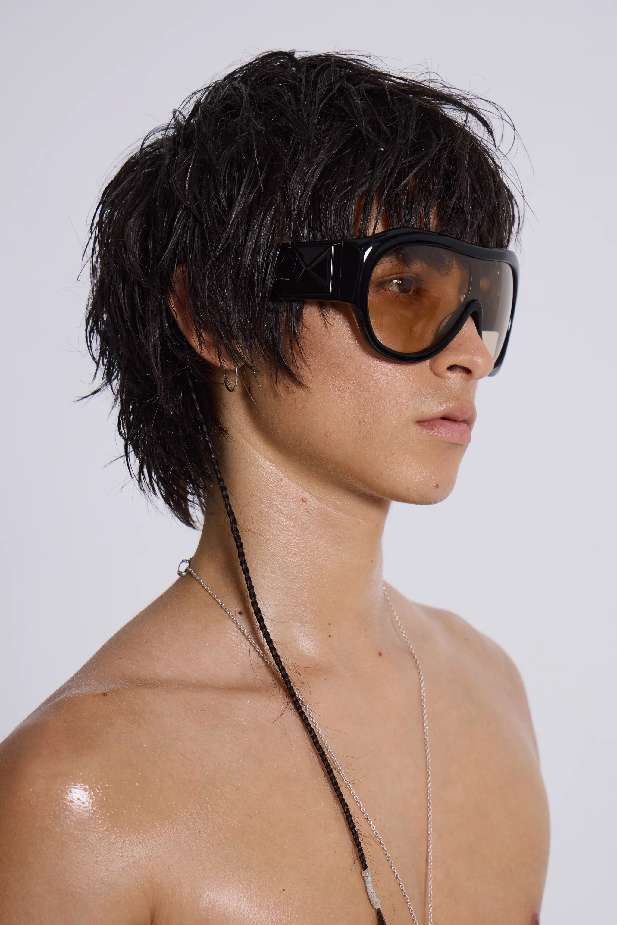 Noctra XL Stud Sunglasses in Amber - Image 3