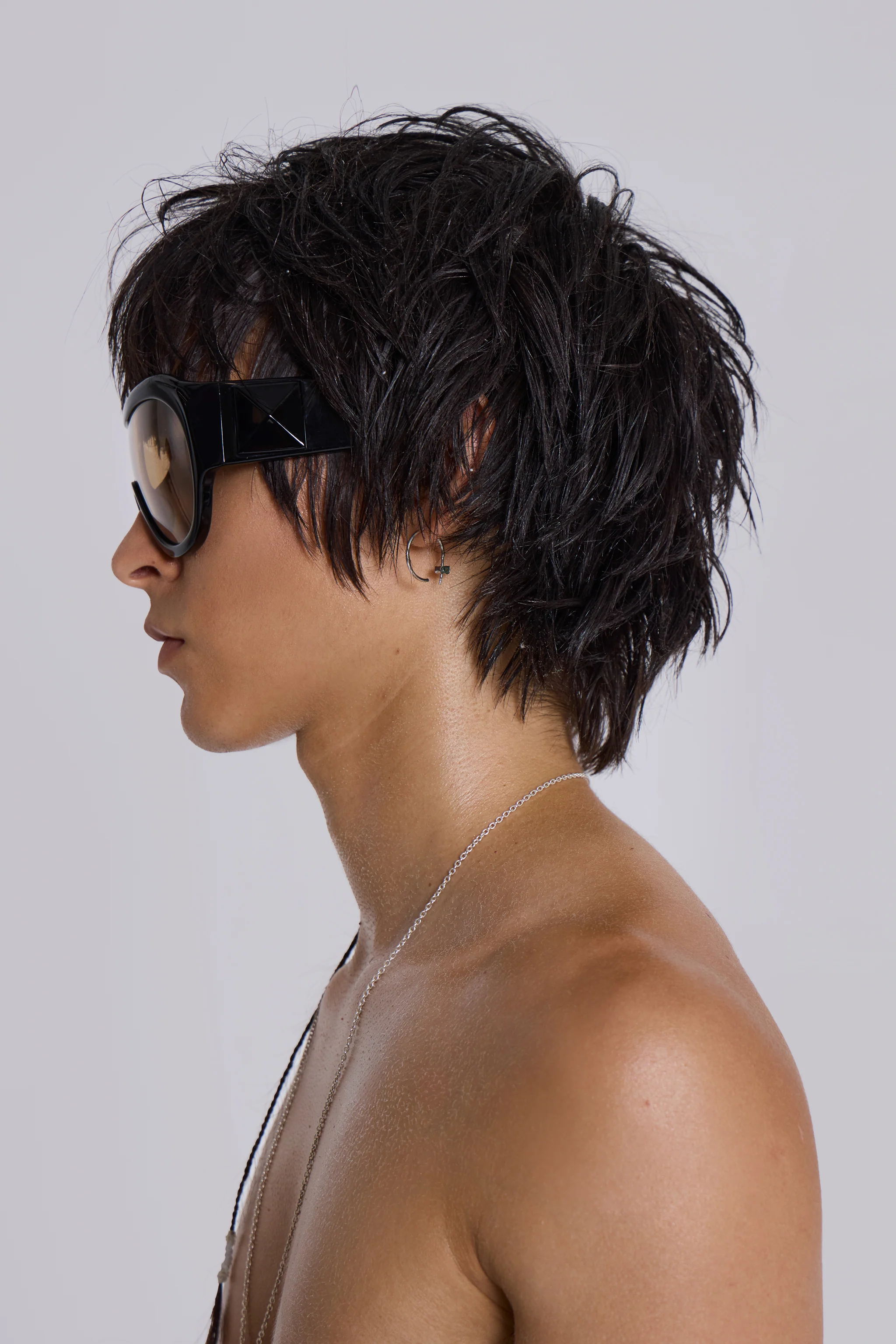 Noctra XL Stud Sunglasses in Amber - Image 5