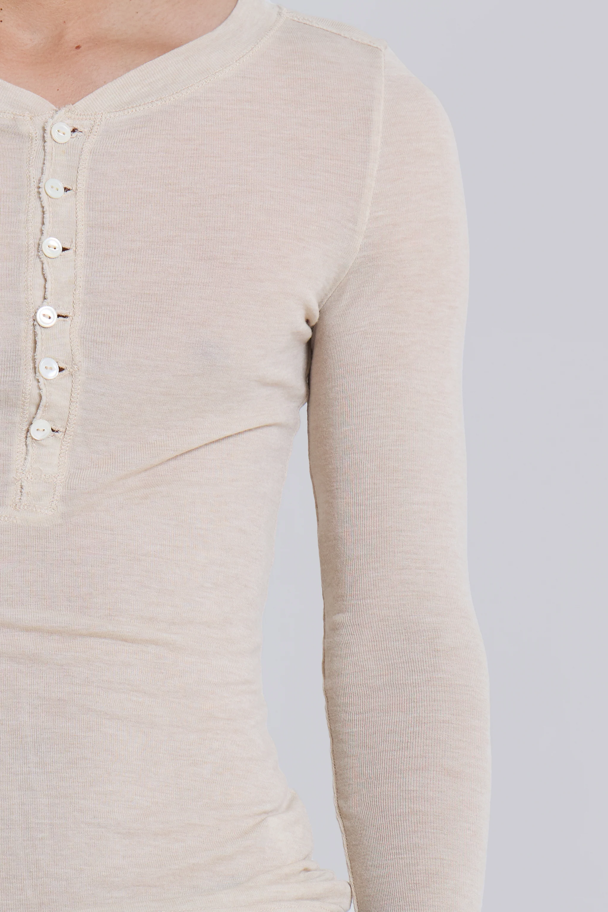 Oatmeal Haze Henley Top - Image 7