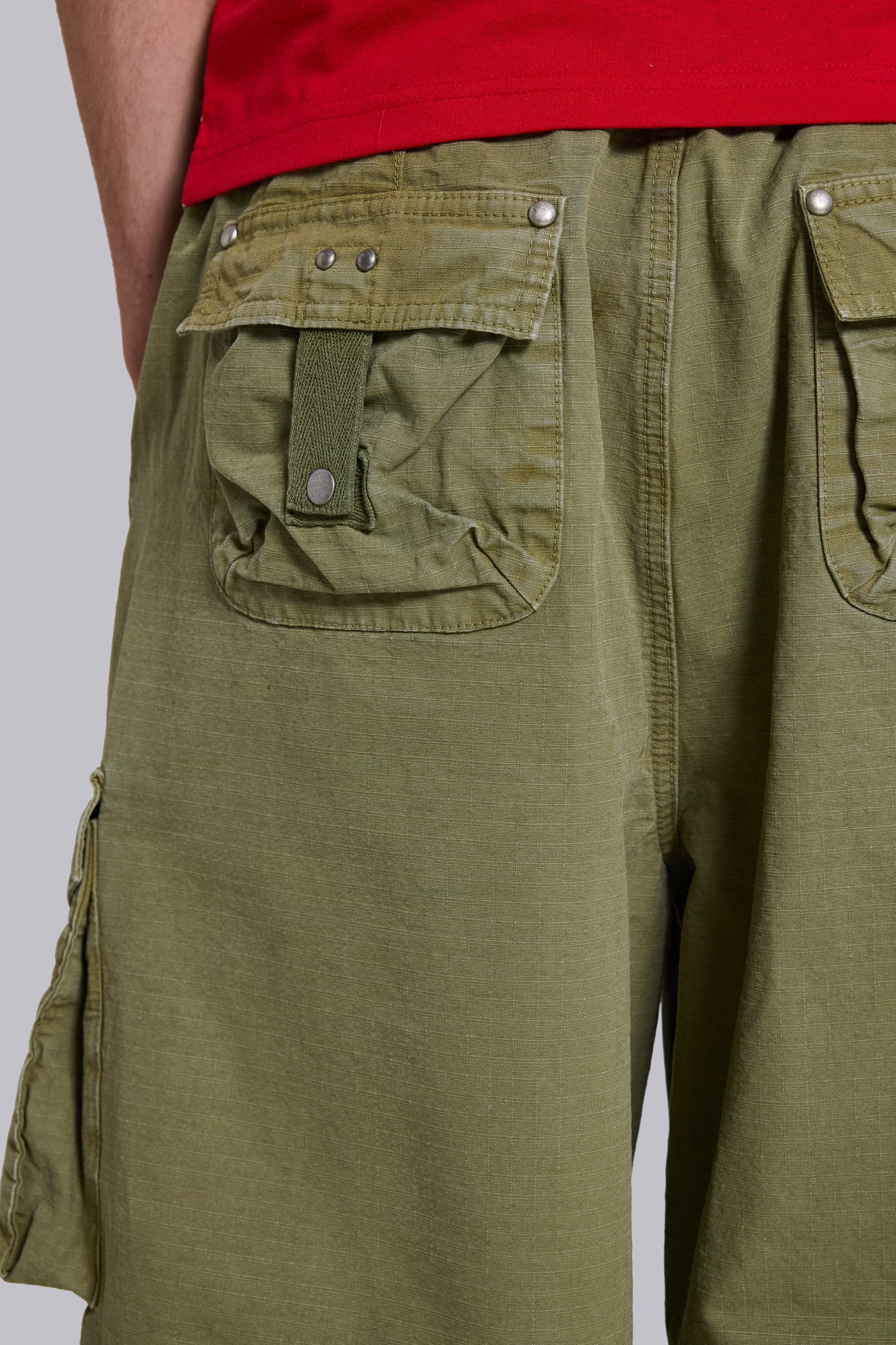 Olive XL Parachute Cargo Pants - Image 6