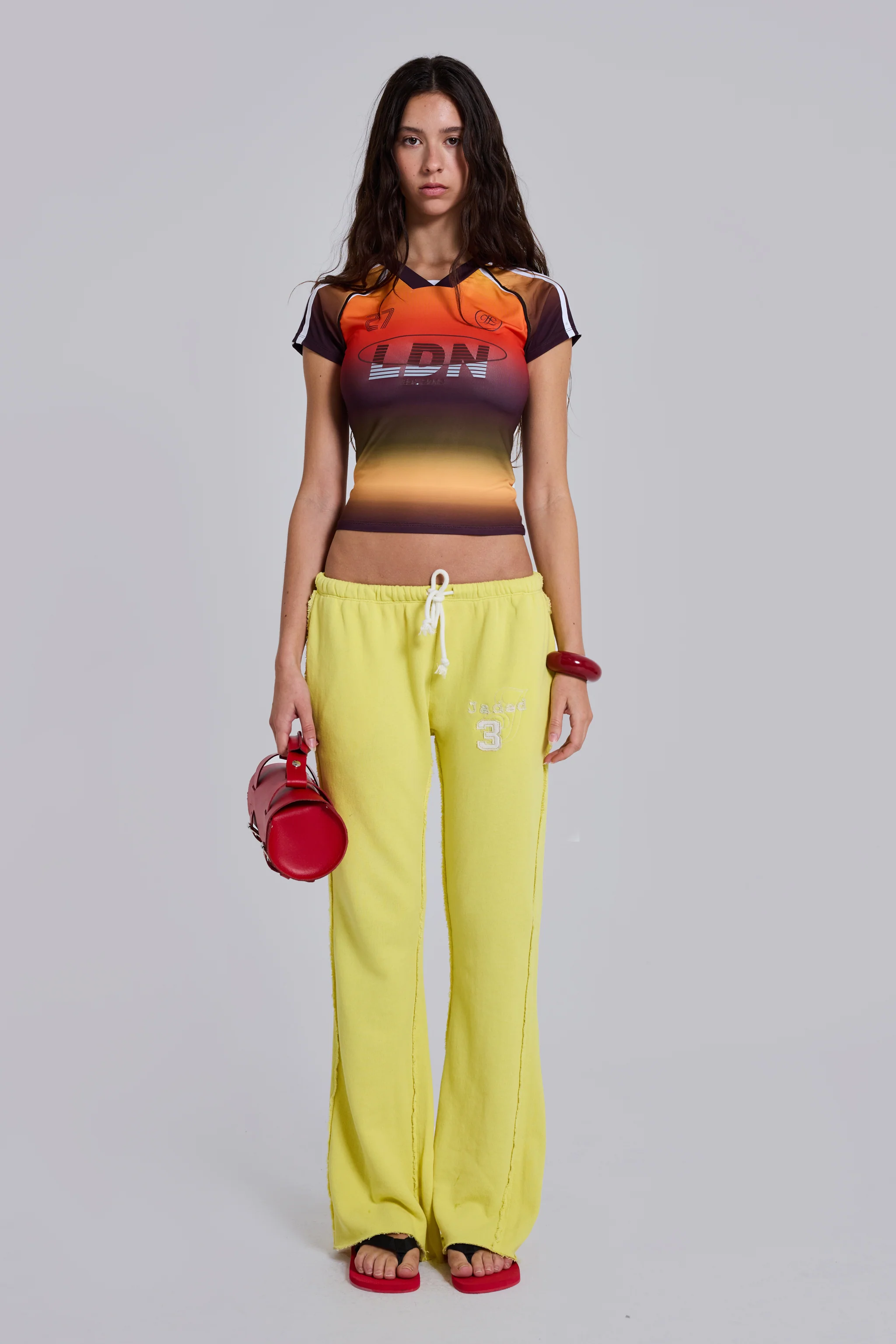 Ombre No.13 Football Baby Tee - Image 7