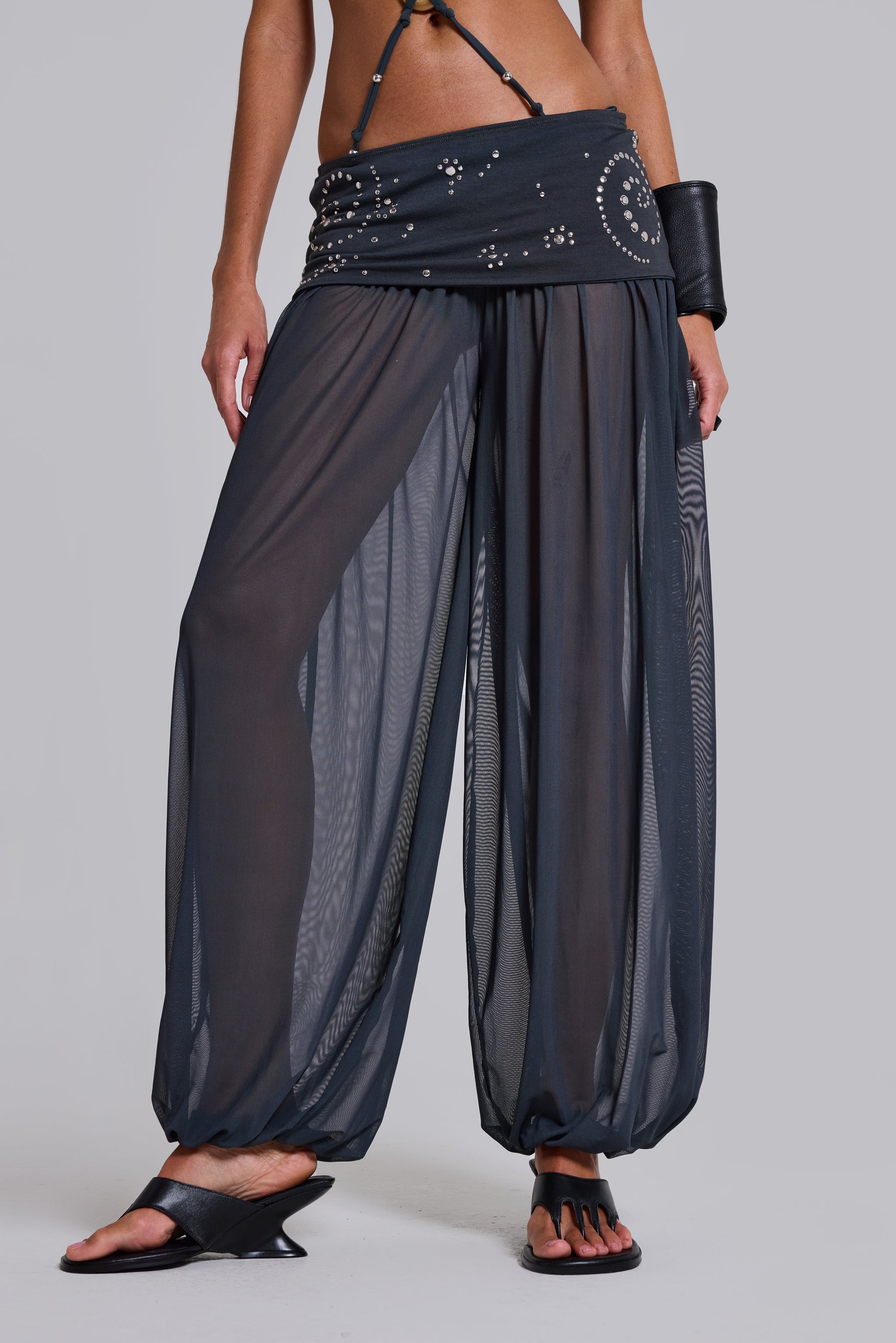 Pelagia Foldover Studded Balloon Trousers - Image 2