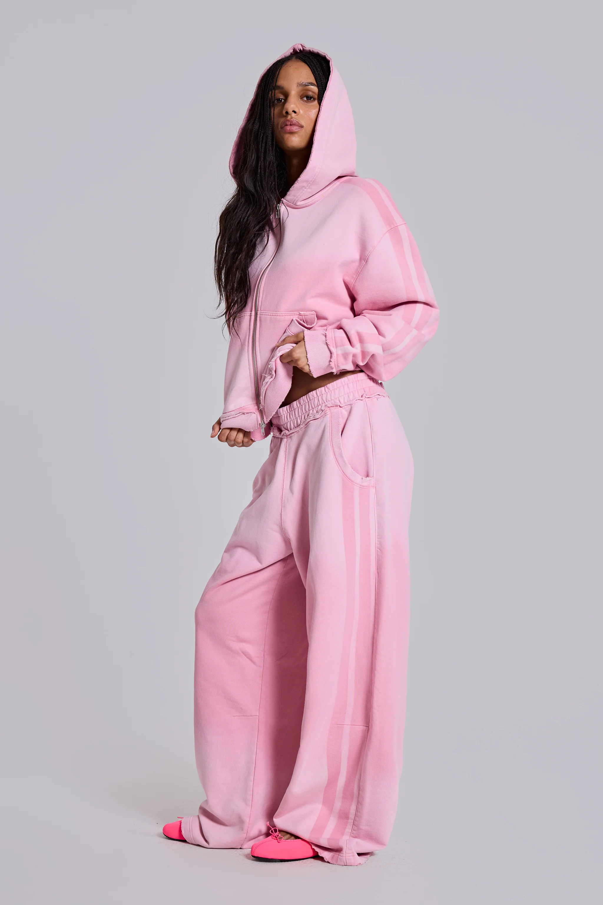 Pink Sporty Baggy Monster Hoodie - Image 3