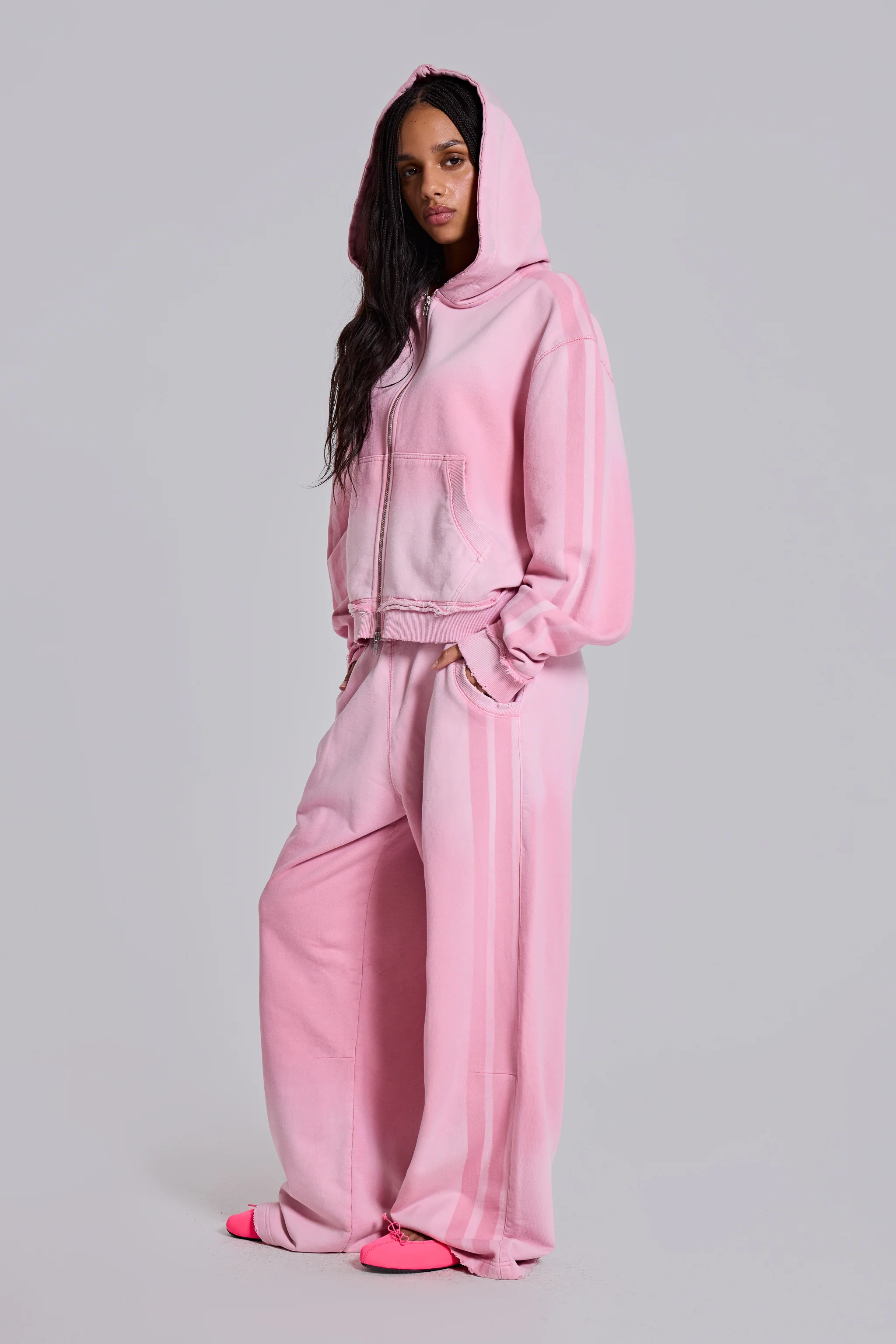 Pink Sporty Baggy Monster Hoodie - Image 8