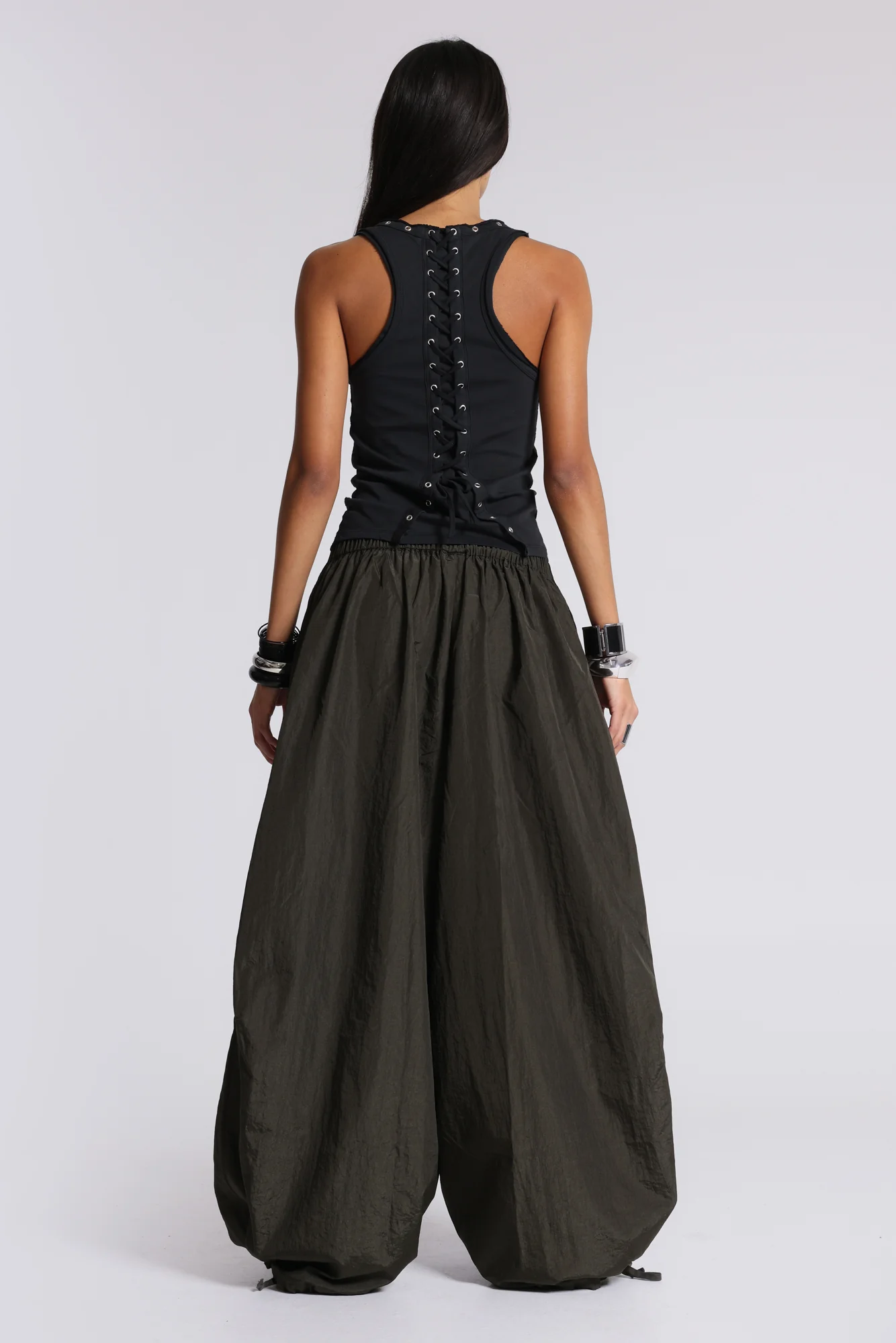 Ramona Burnout Vest Top in Black - Image 13