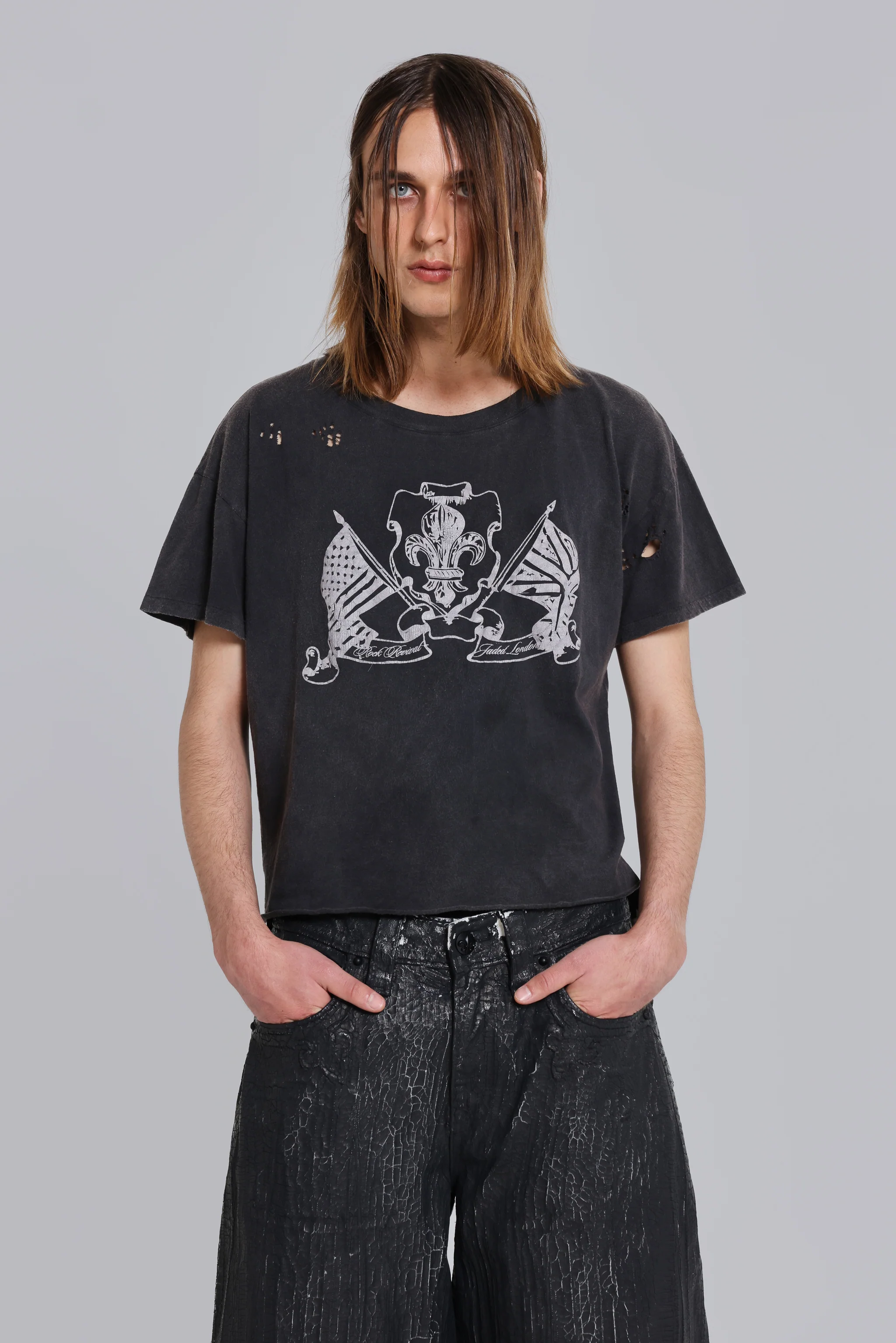 Rock Revival Distressed National Cropped T-Shirt - Image 5