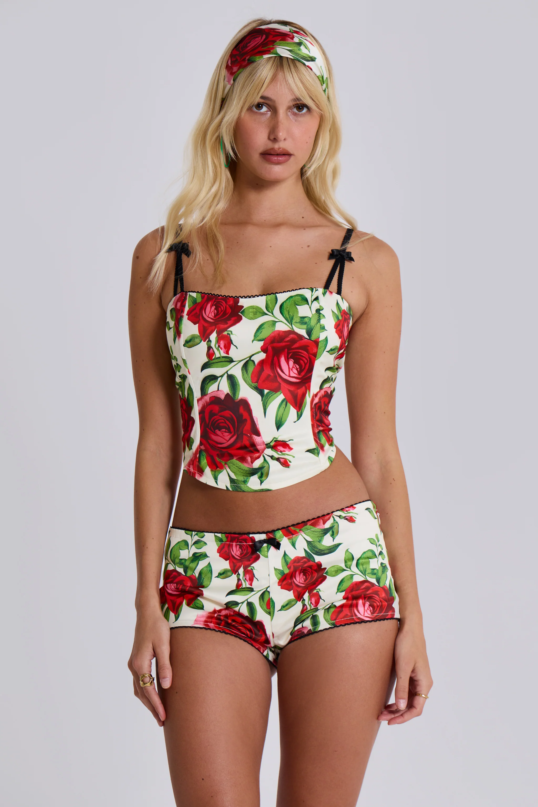 Scarlet Satin Corset Top - Image 4