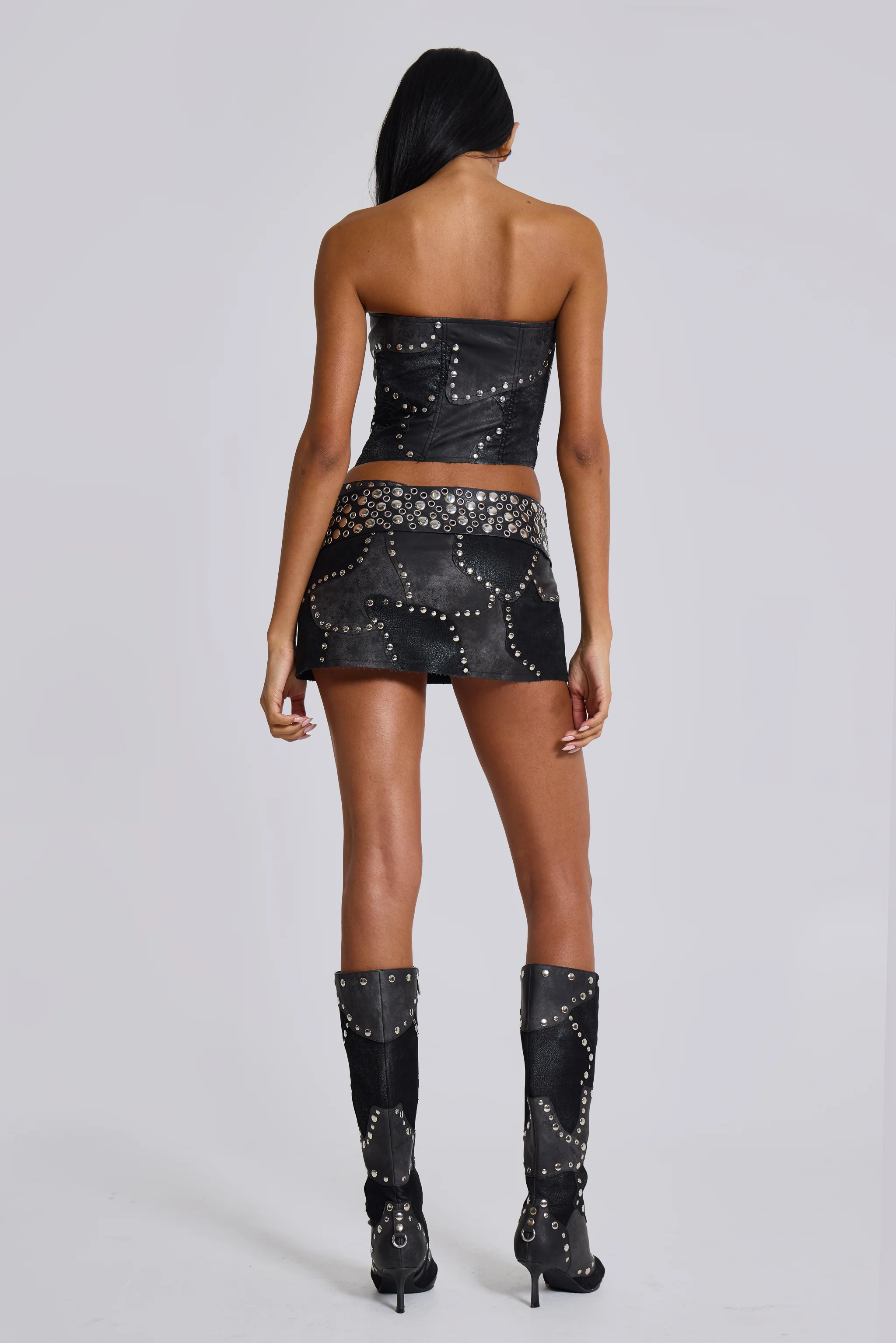 Shadow Studded Mini Skirt - Image 7