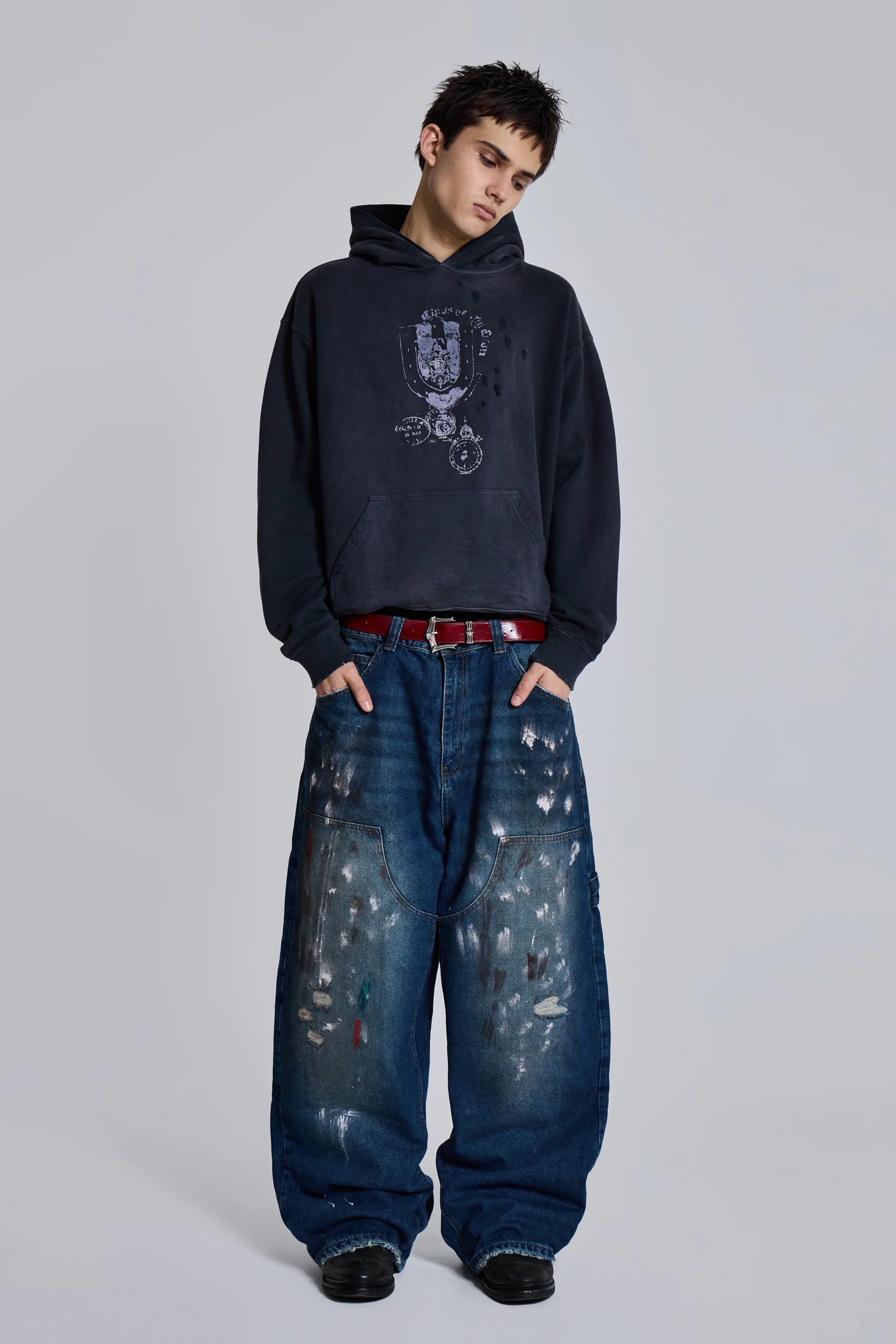 Splatter Cinch Carpenter Jeans - Image 3