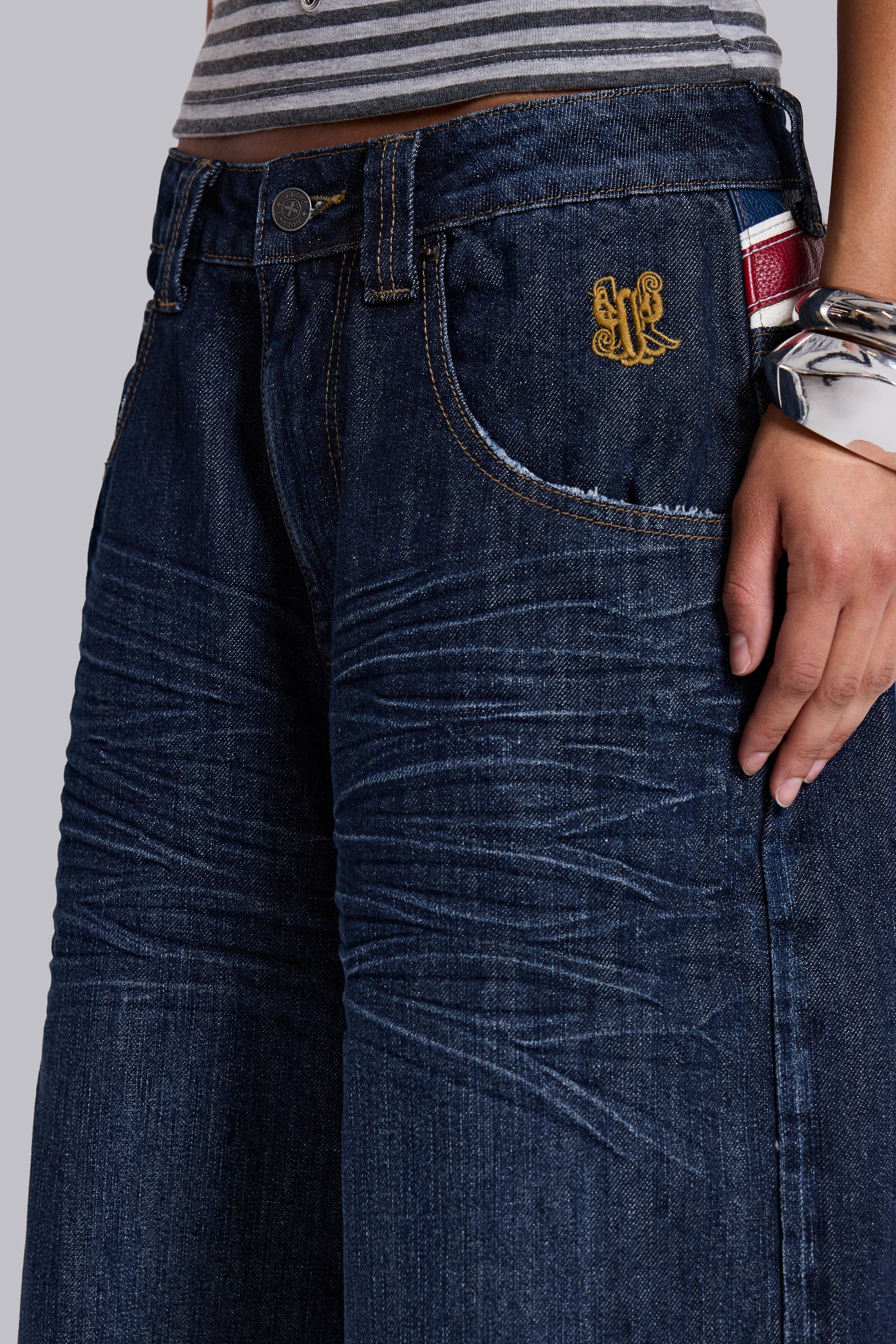 Union Jack Indigo Colossus Jorts - Image 8