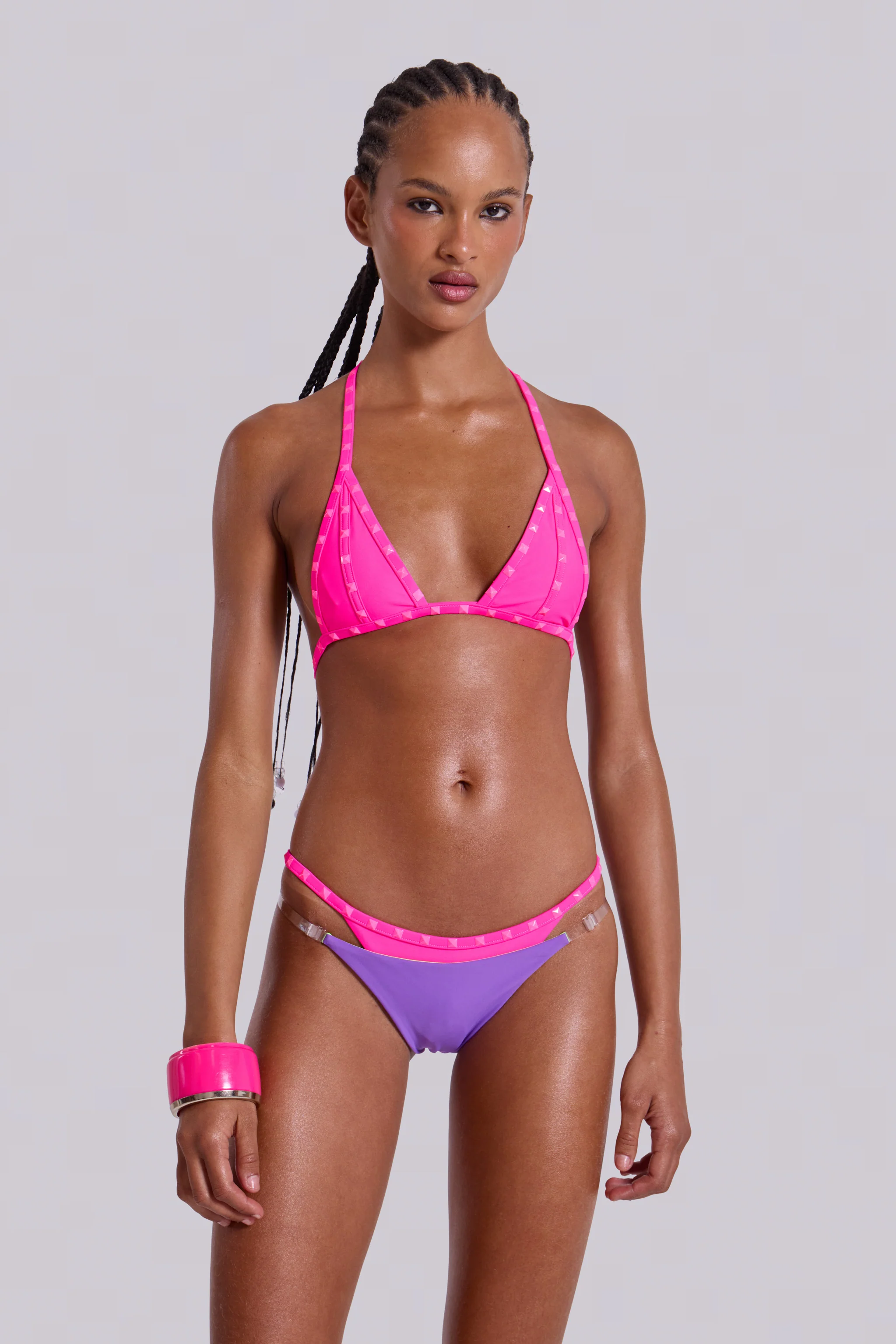 Zyra Neon Studded Low Rise Bikini Bottoms - Image 4